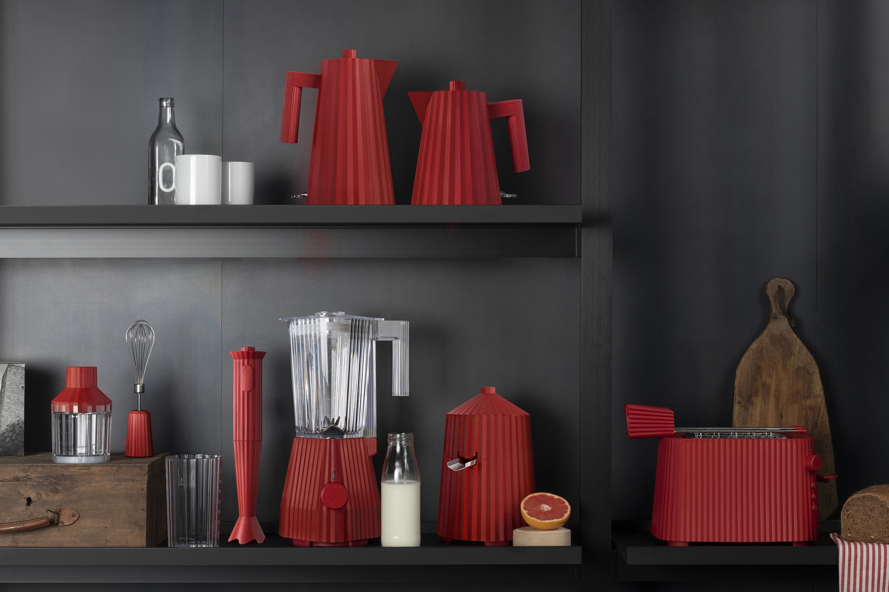 Tosti-ijzer PLISSÉ rood