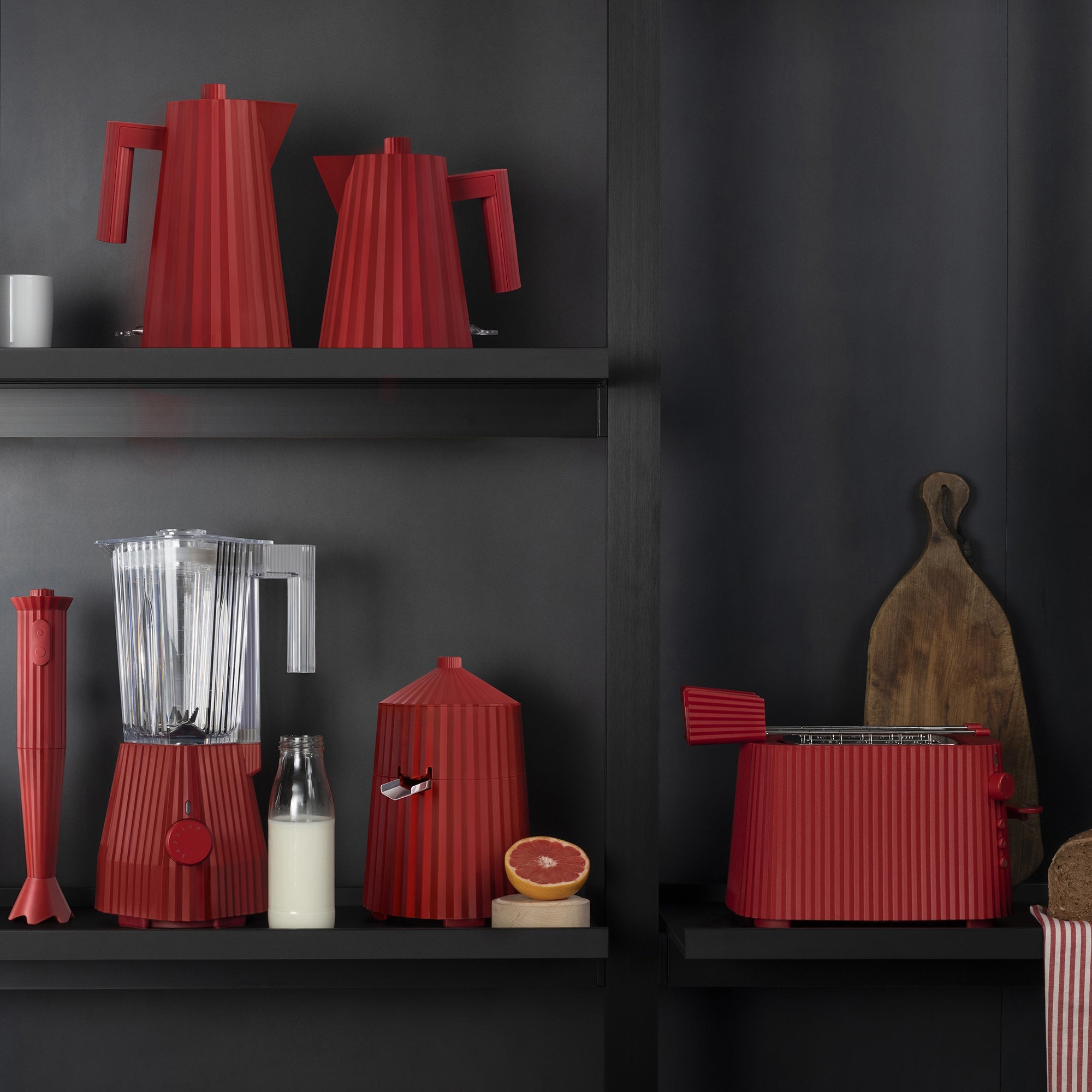 Tosti-ijzer PLISSÉ rood