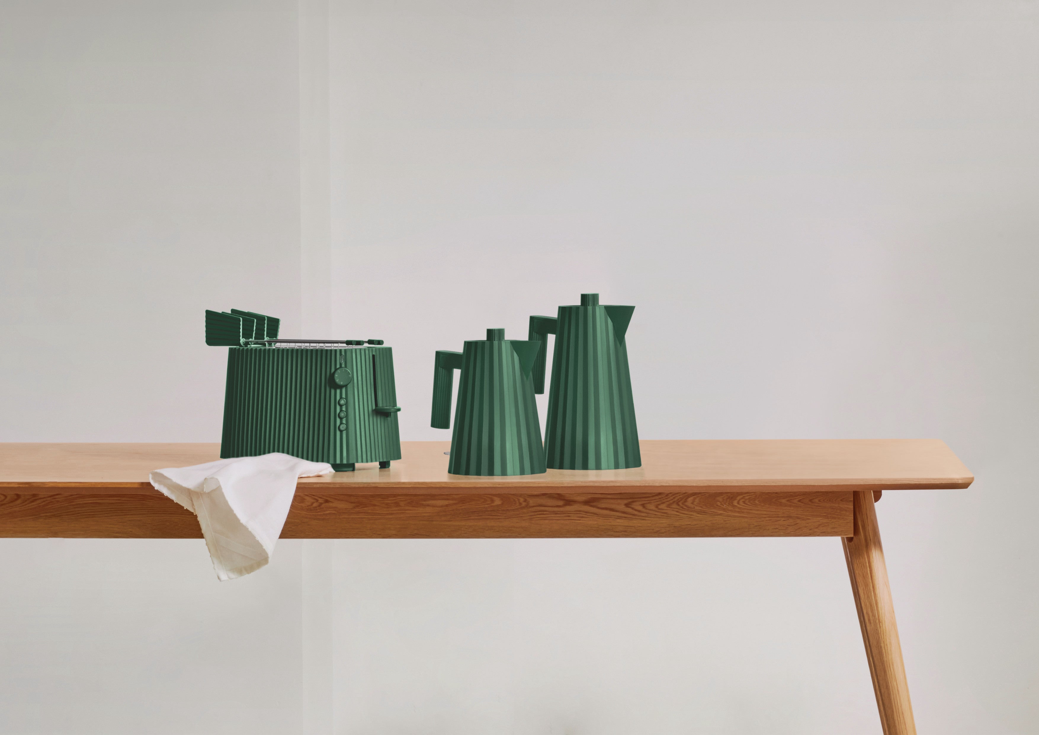 Grüne Plissé -Elektrokessel