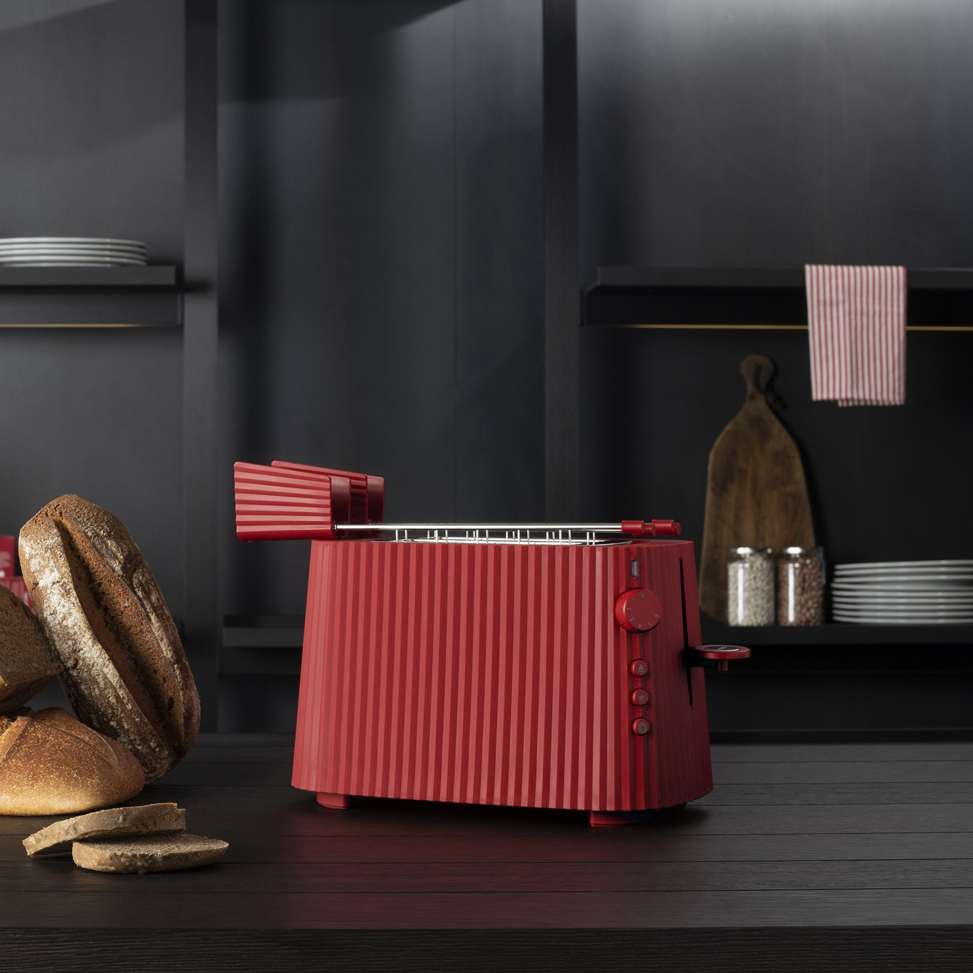 Tosti-ijzer PLISSÉ rood
