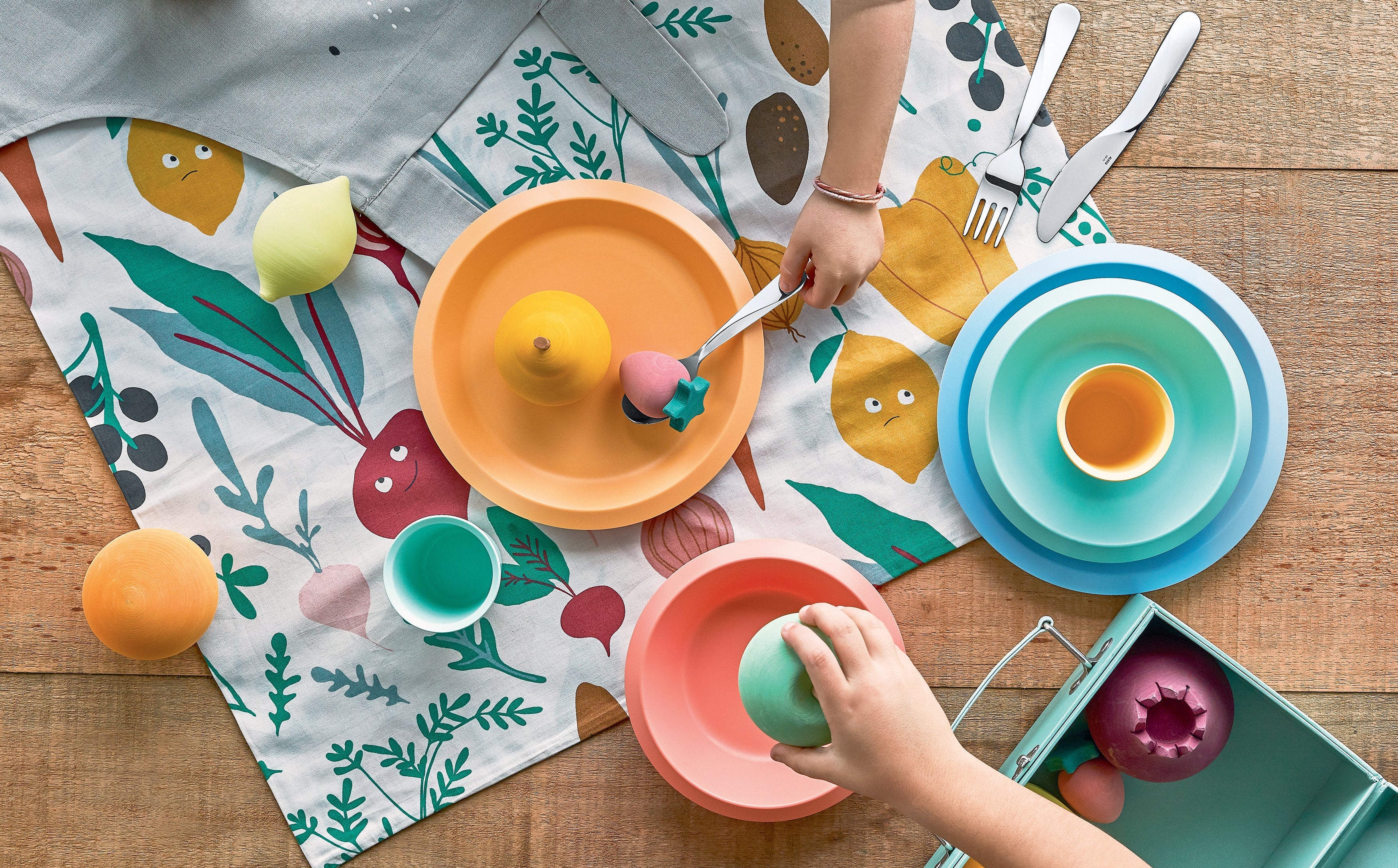 Table tableware for children giro kids melamin