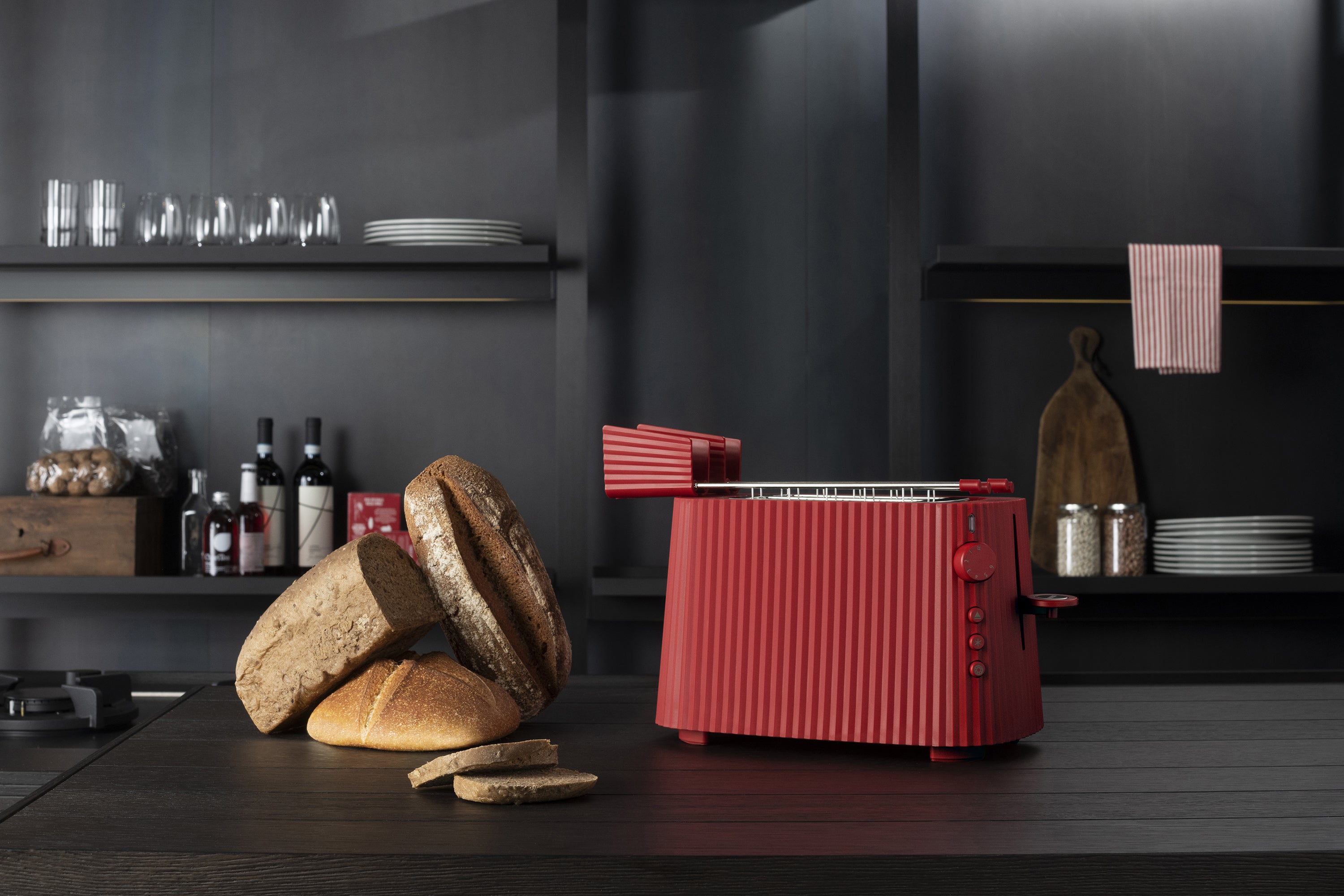 Tosti-ijzer PLISSÉ rood