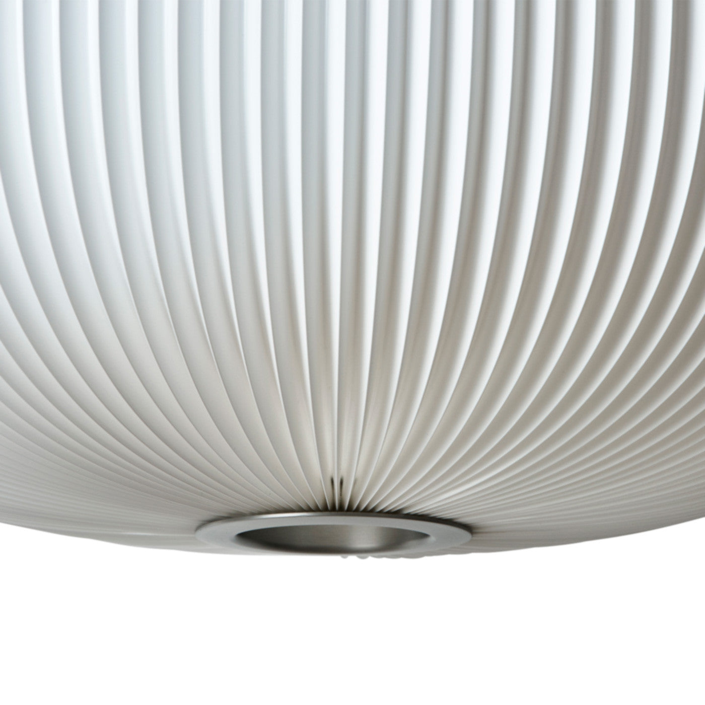 Pendelleuchte MODELL 132 LAMELLA 1 weiß mit silberner Veredelung