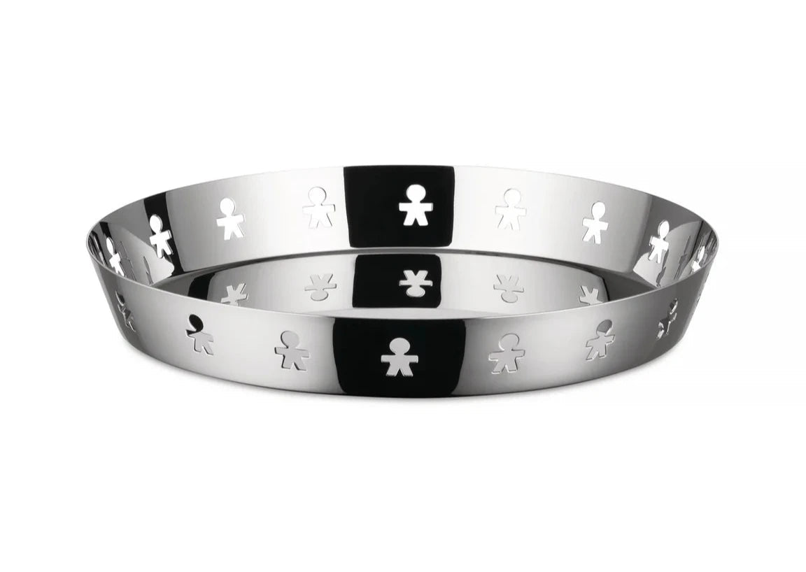 Taca met hoge rand GIROTONDO roestvrij staal