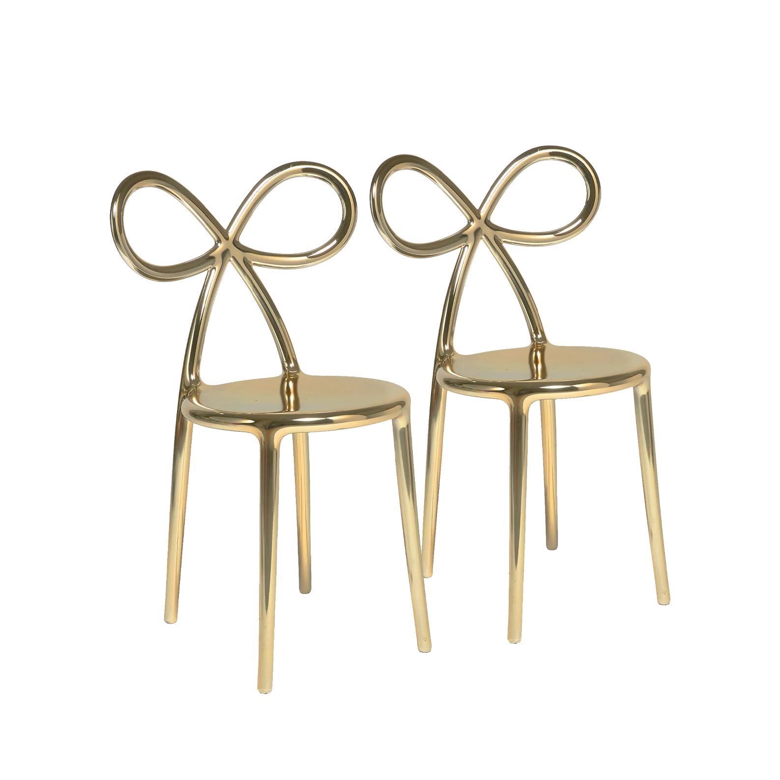 Set van 2 RIBBON stoelen goud