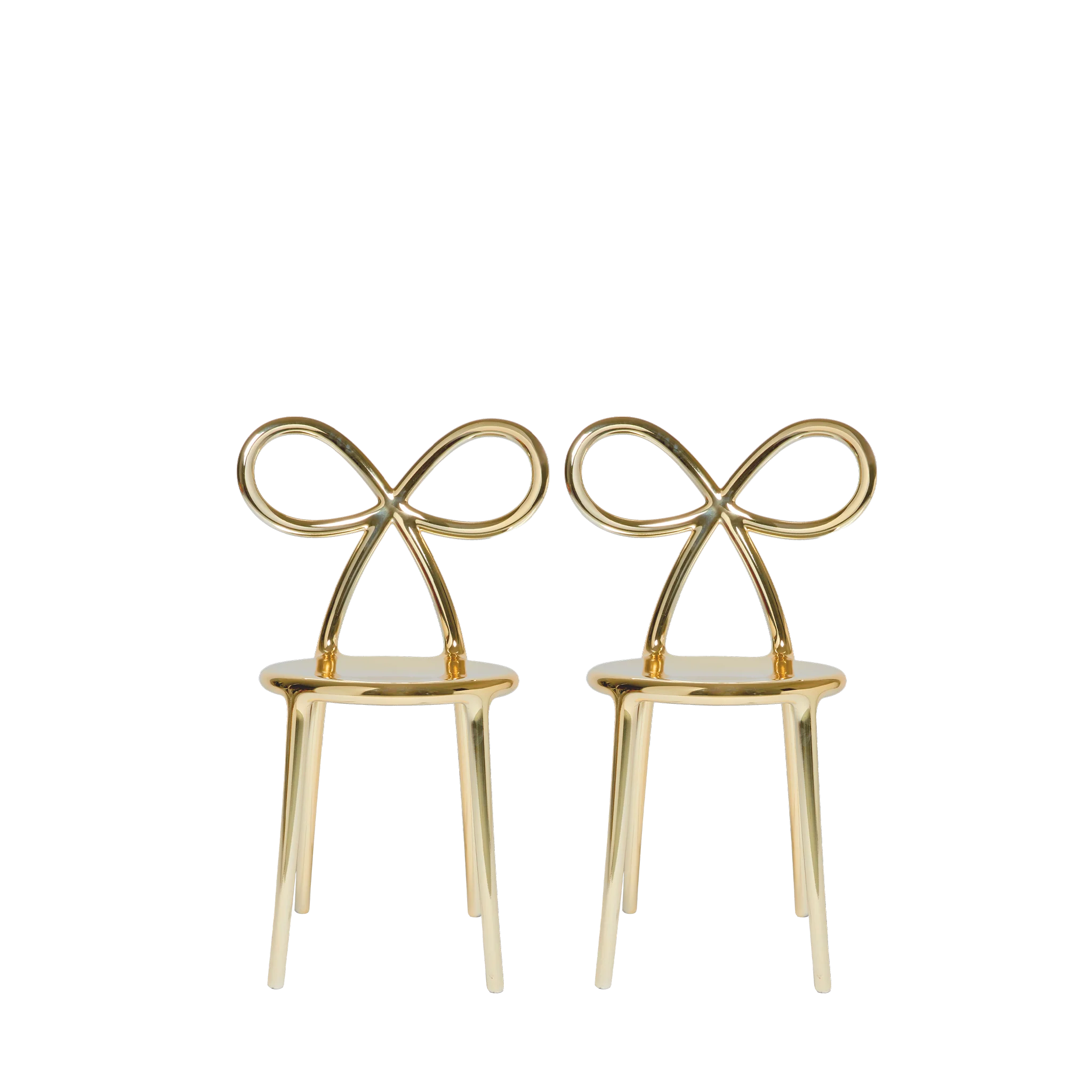 Set van 2 RIBBON stoelen goud