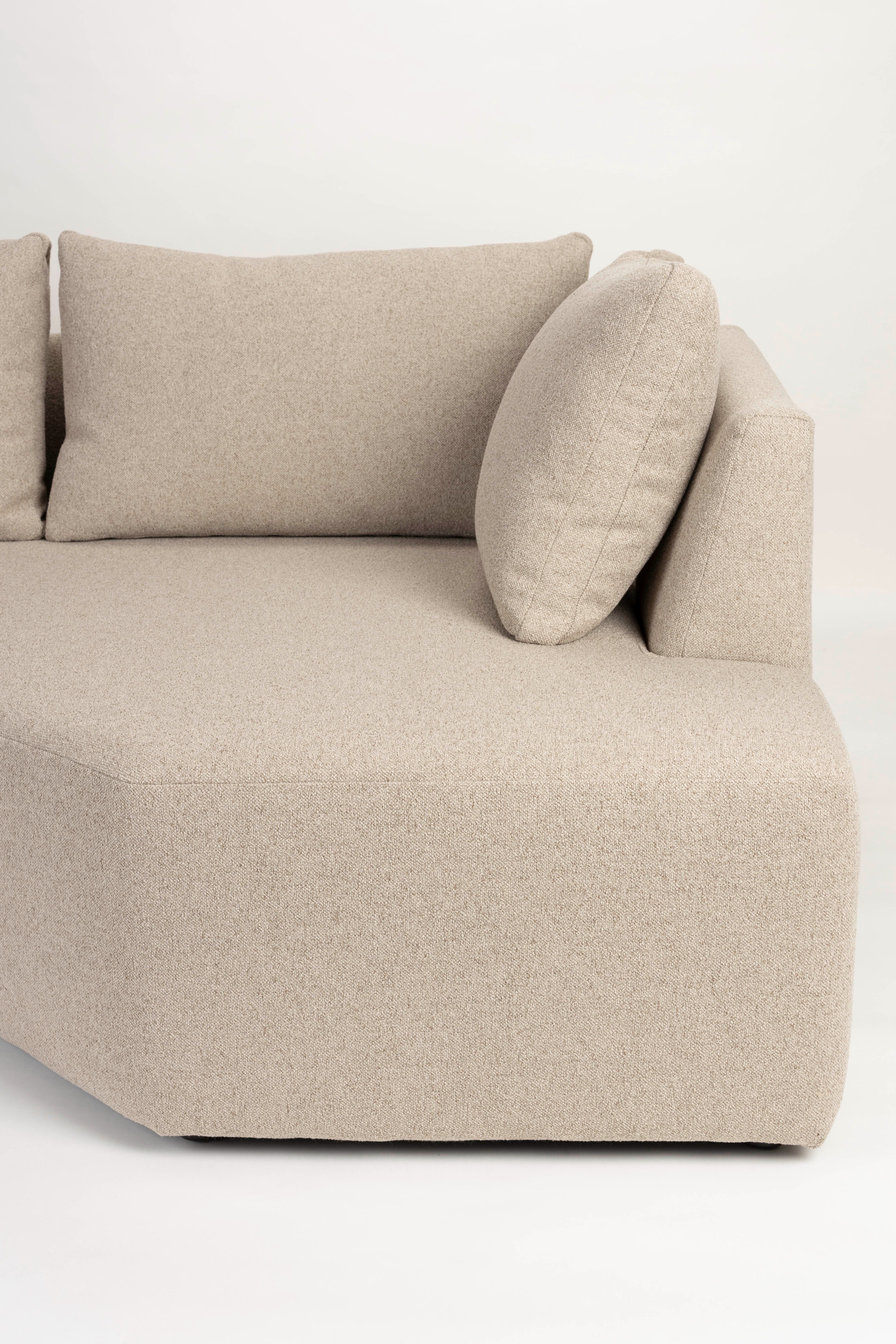 PROSPER modular sofa - right end element cappuccino