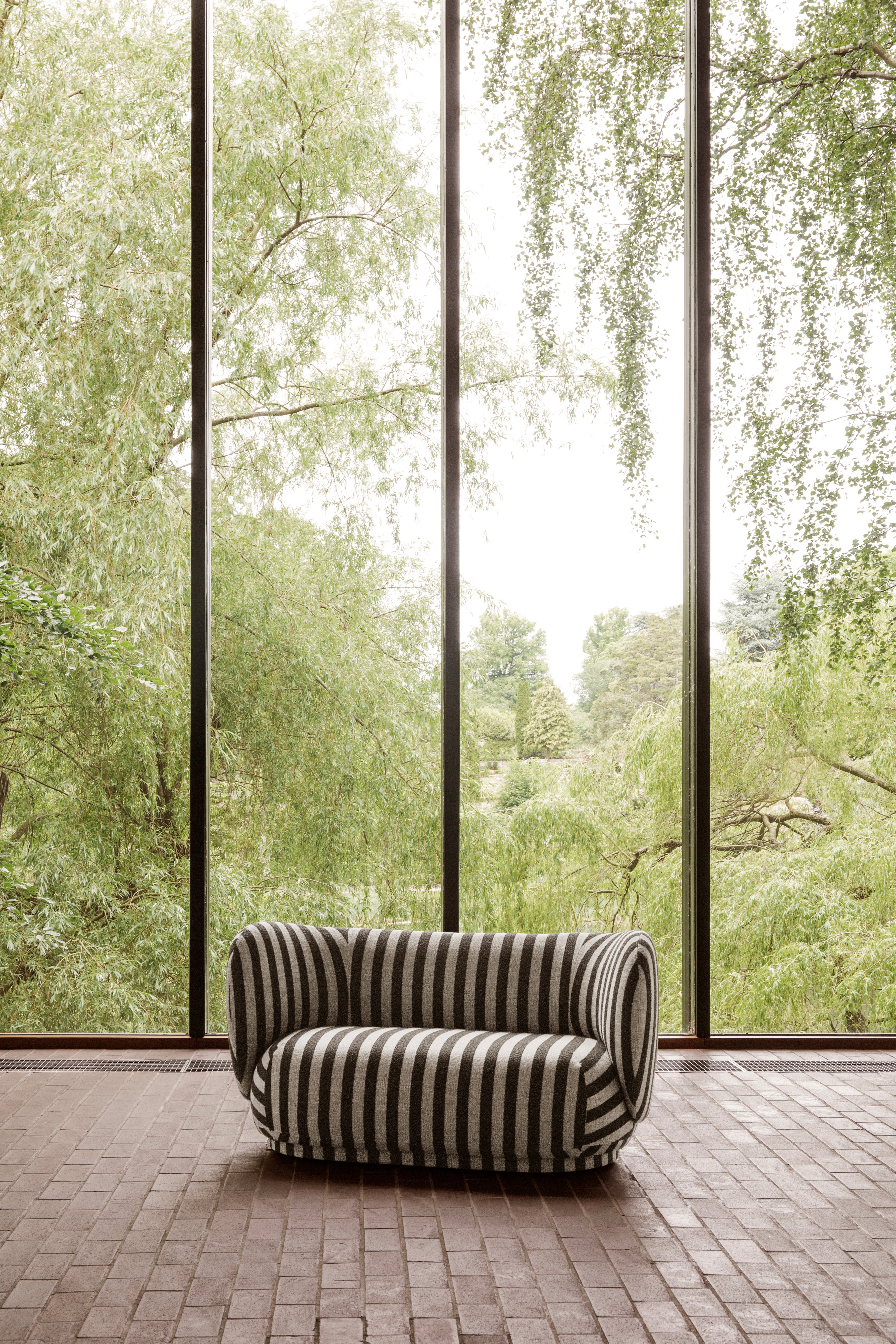 Rico Louisiana Schwarz -Weiß -Sofa