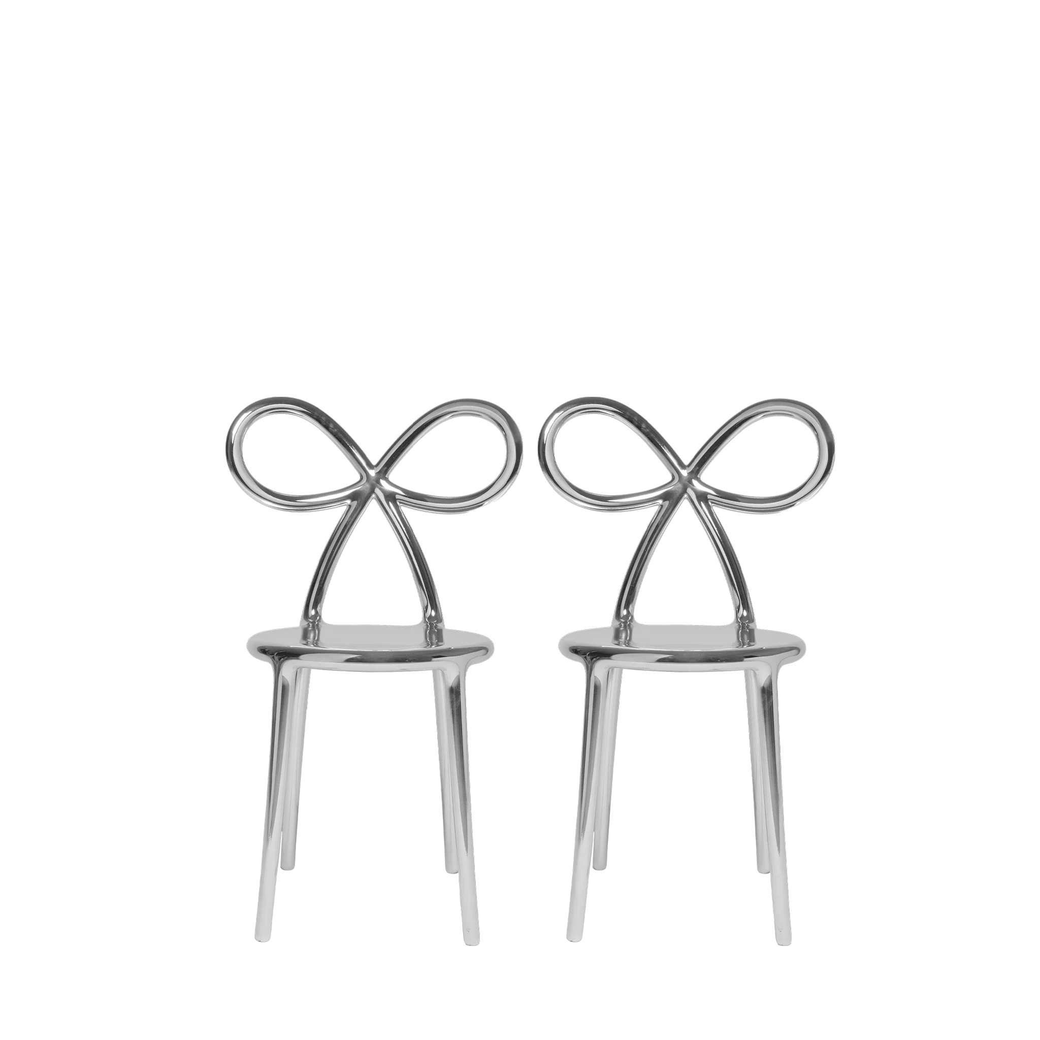 Set 2 Stühle RIBBON silber