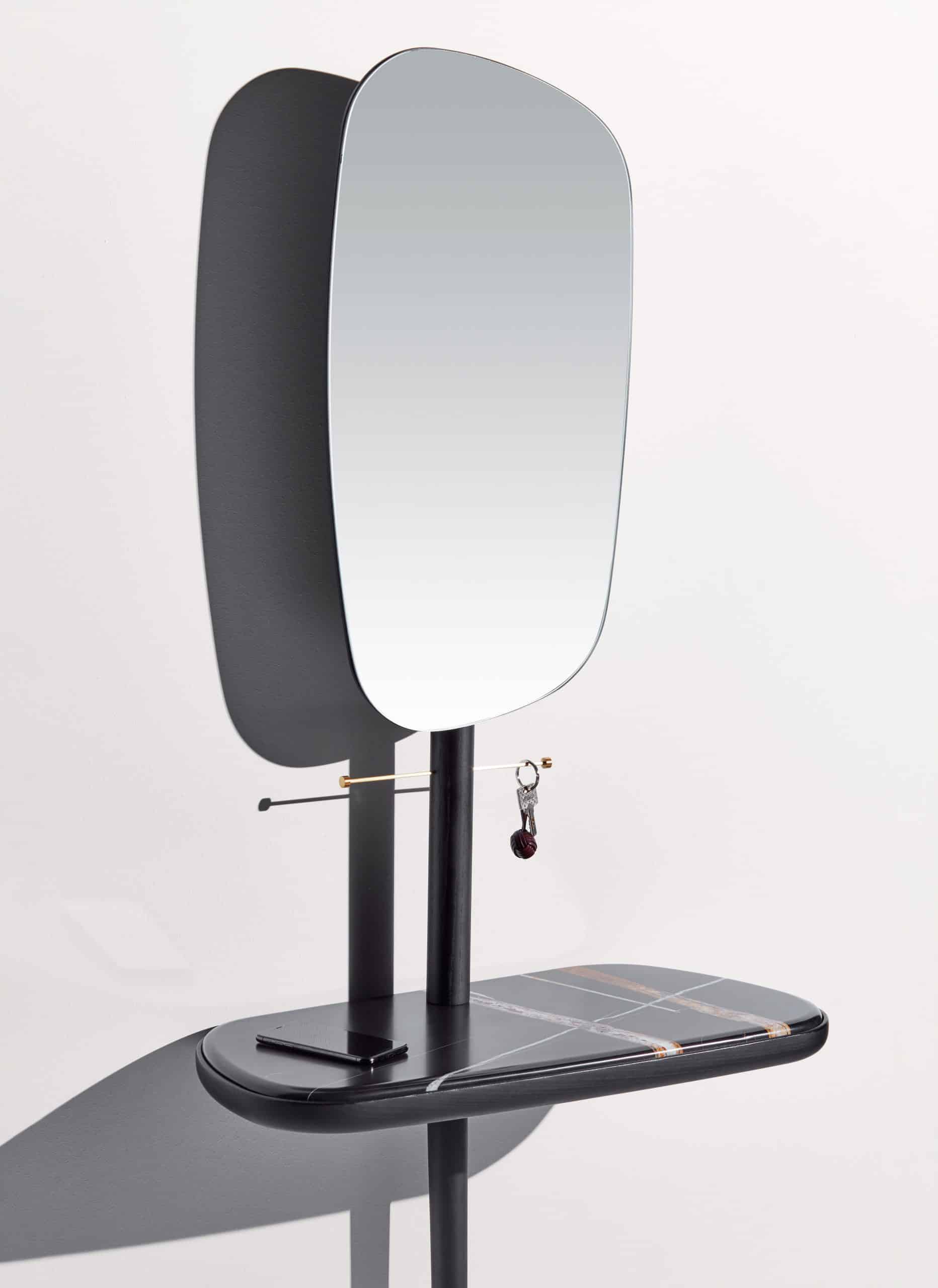 Wandkonsole mit Spiegel FOYER lite Holz