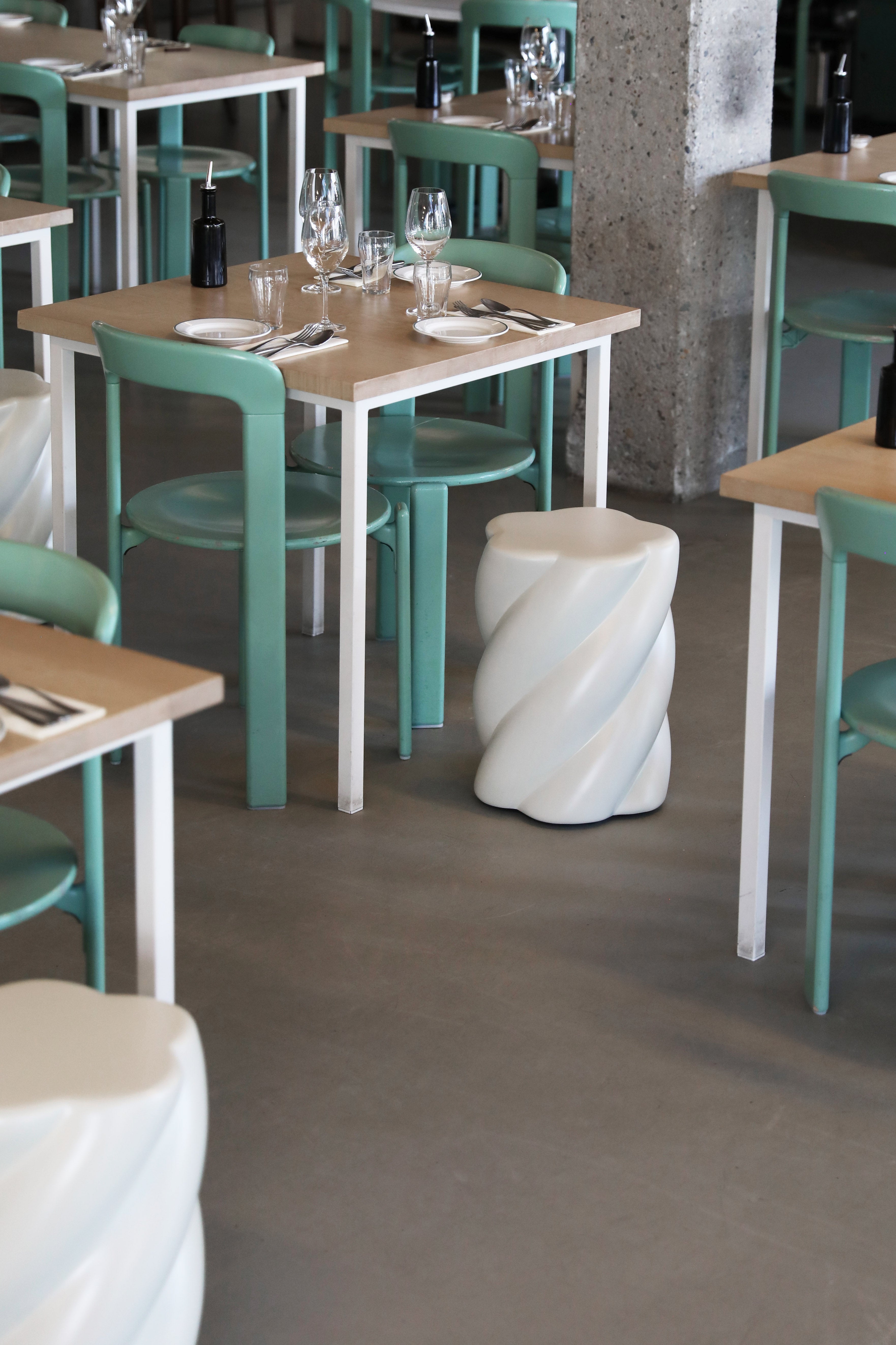 Witte MARSHMALLOW kruk