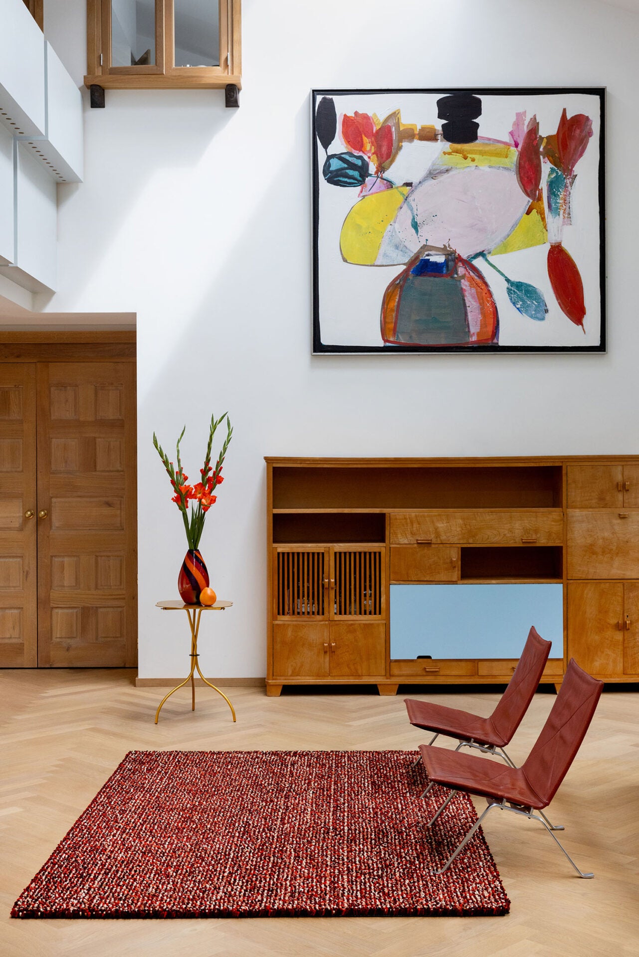 Teppich POP ART rot mit langem Flor