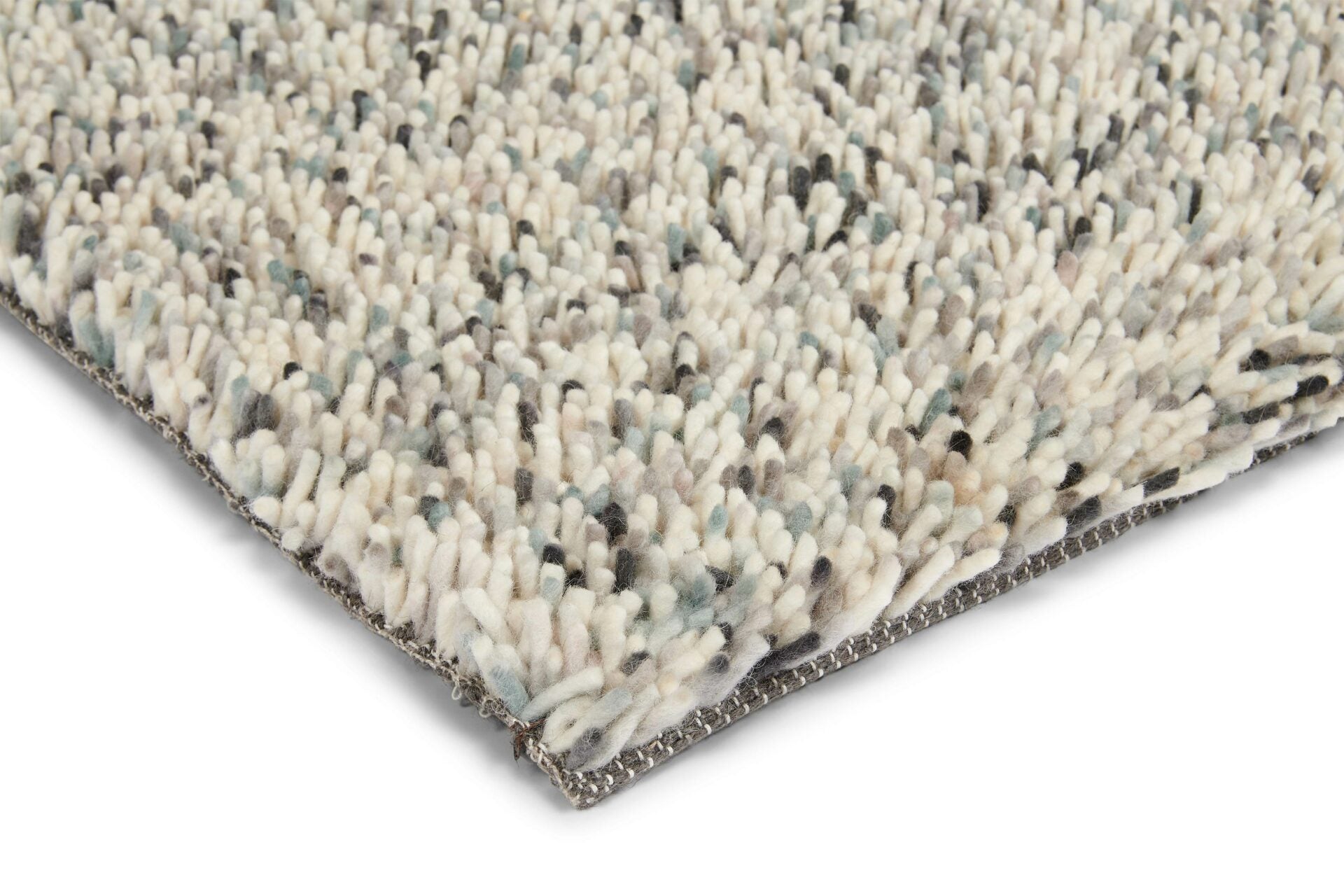 POP ART rug in blue-gray with long pile