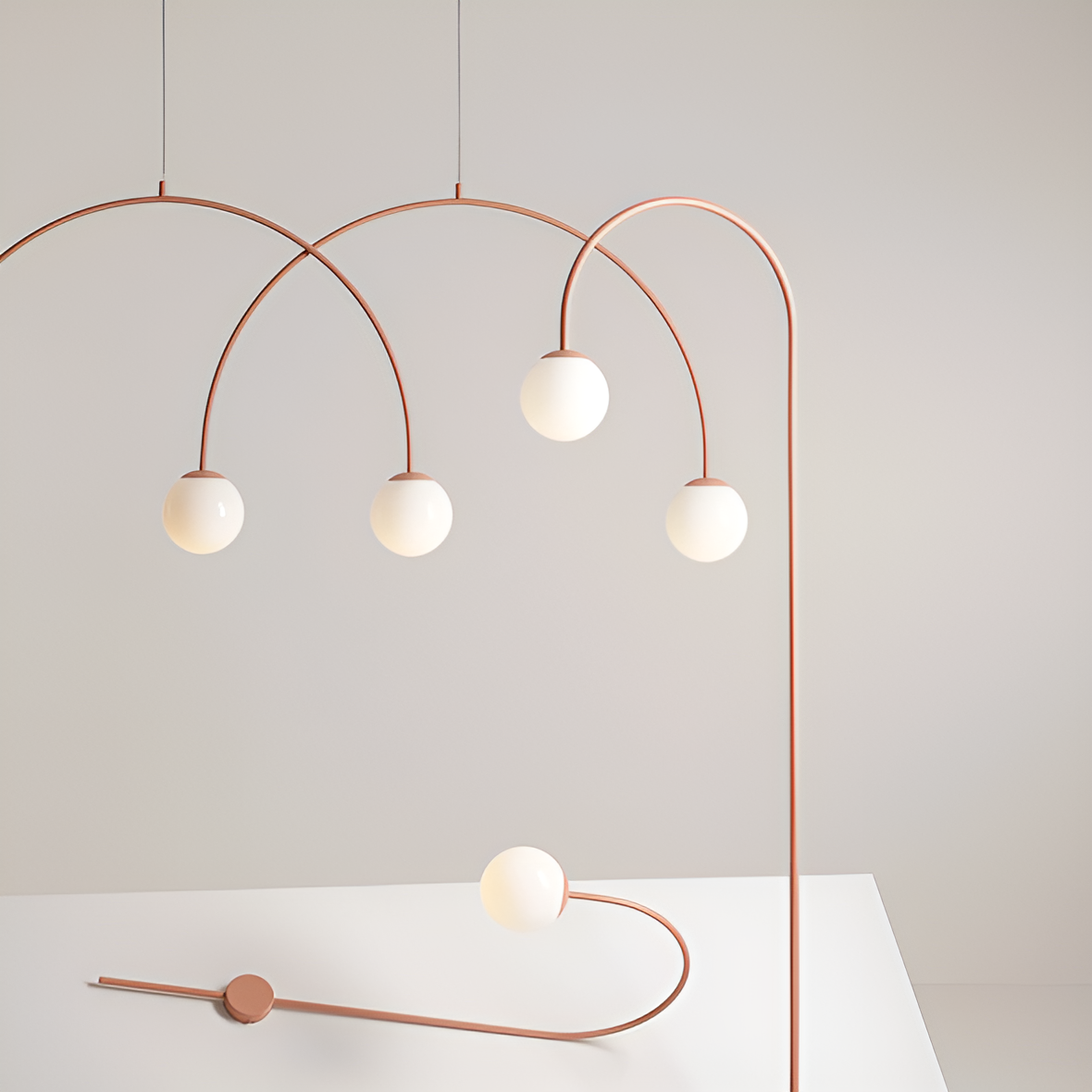 Hanglamp UNA DUO koraalrood