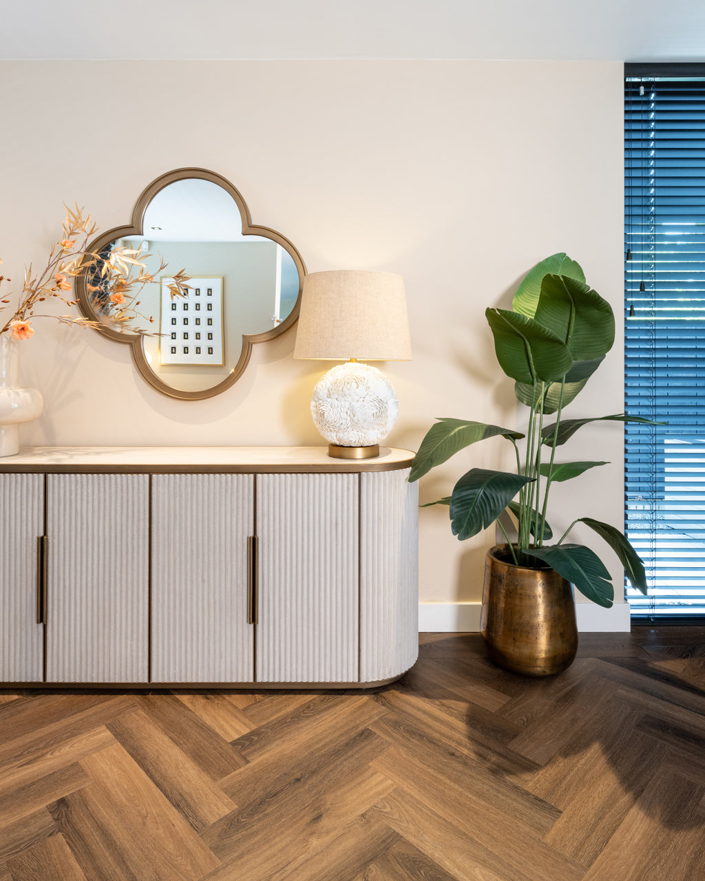 Lustro LOWEN geborsteld goud