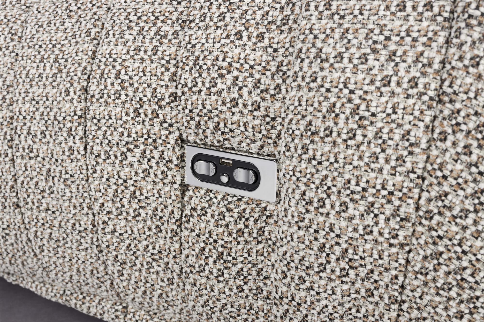 Uitschuifbare fauteuil HAMILTON grijs gemêleerd