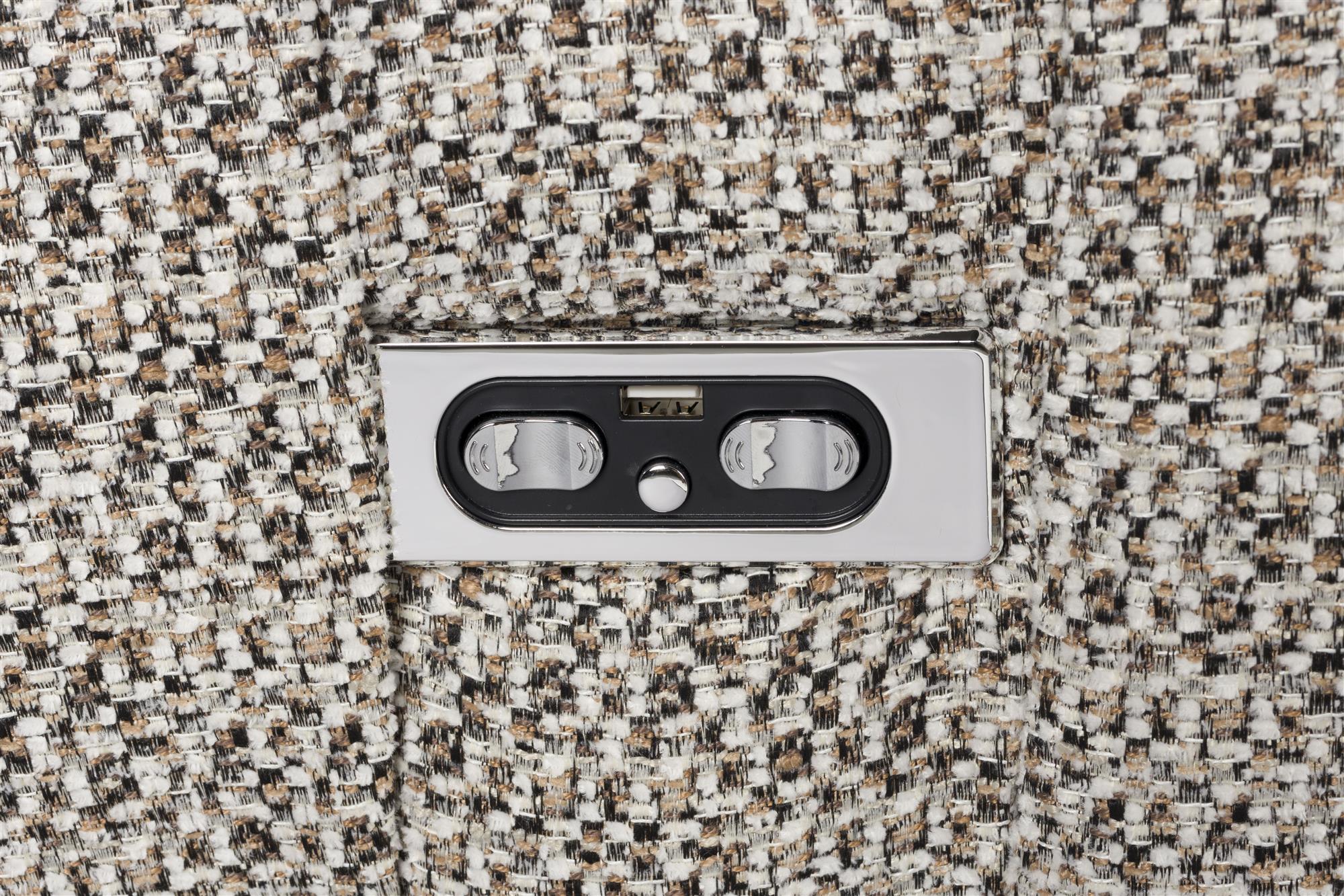 Uitschuifbare fauteuil HAMILTON grijs gemêleerd