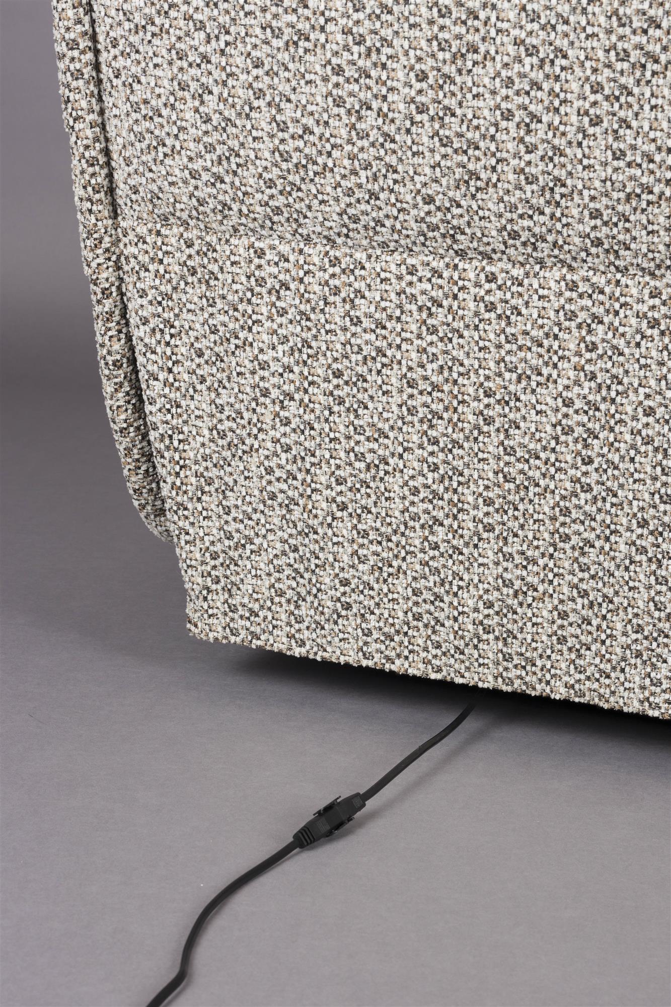 Uitschuifbare fauteuil HAMILTON grijs gemêleerd