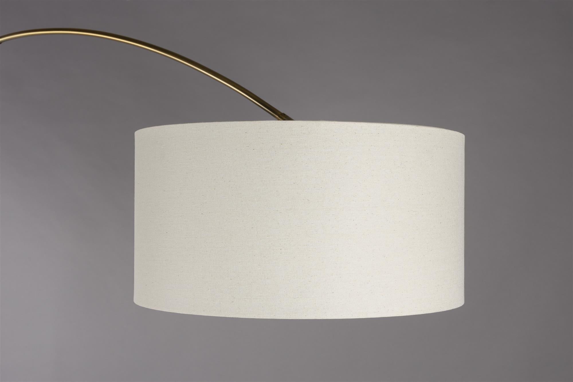 Stehlampe Bogen ARCHIE beige mit schwarzem Marmor