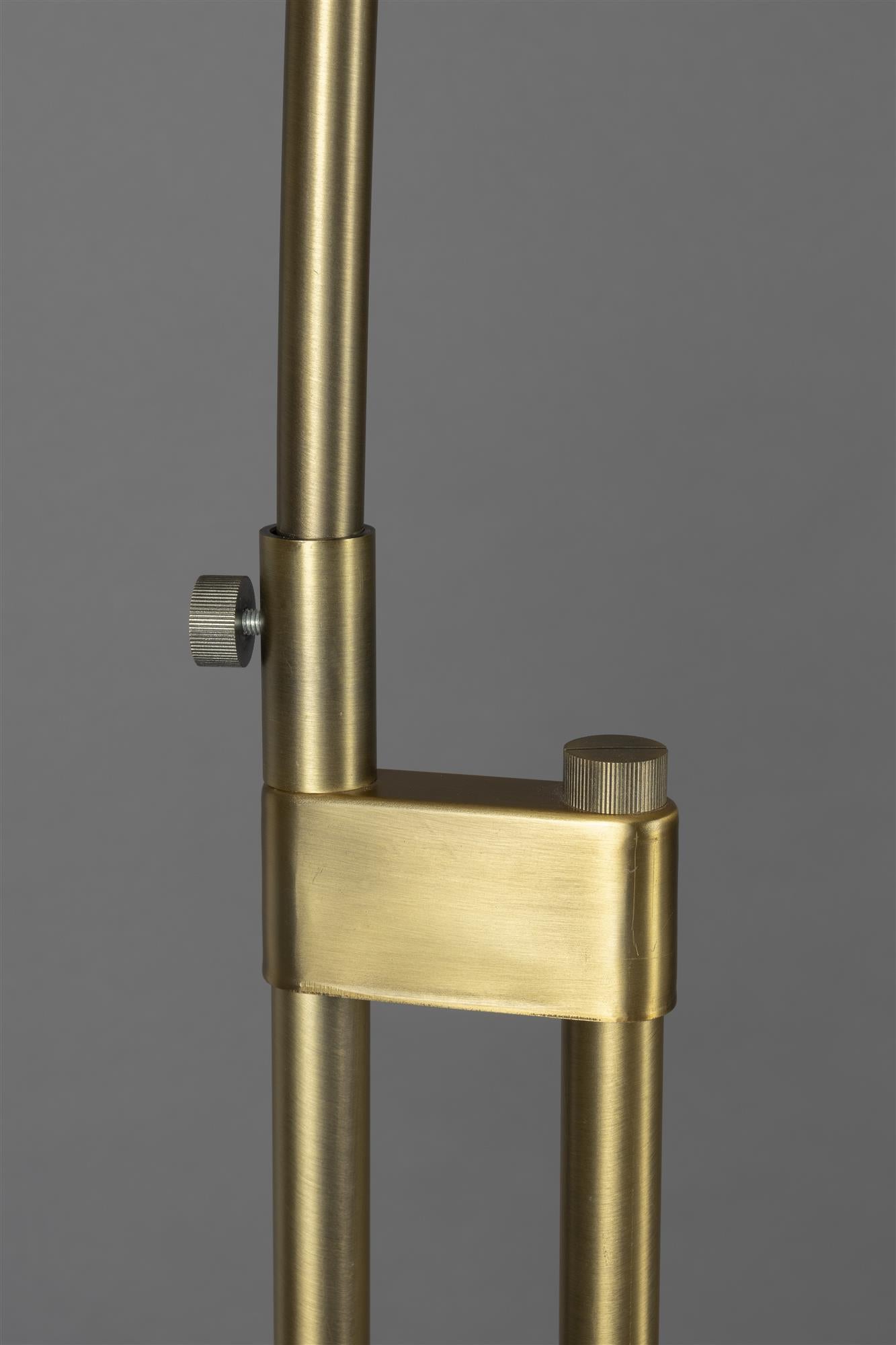 Stehlampe Bogen ARCHIE beige mit schwarzem Marmor