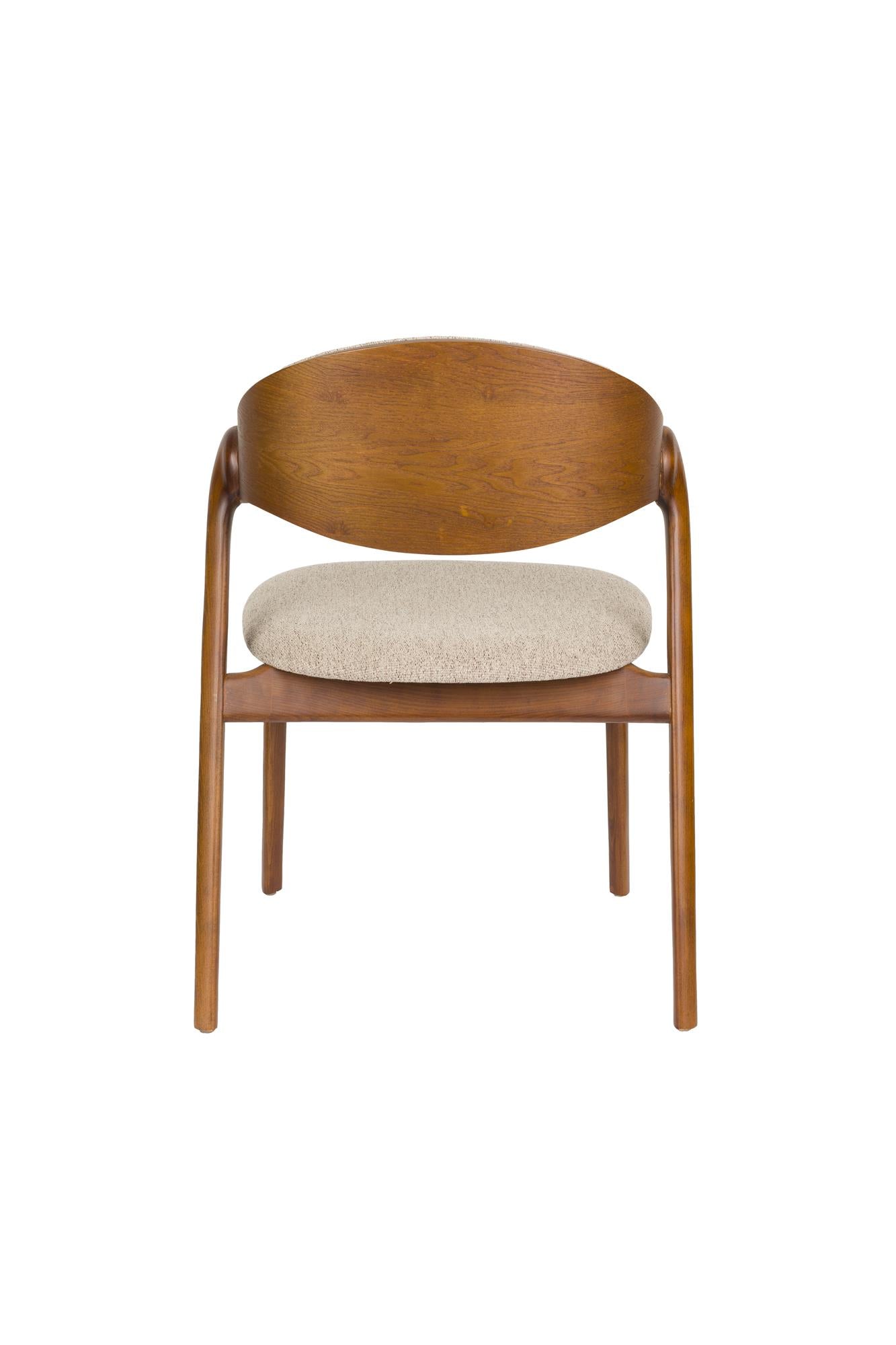 Babington beige chair with a wooden base