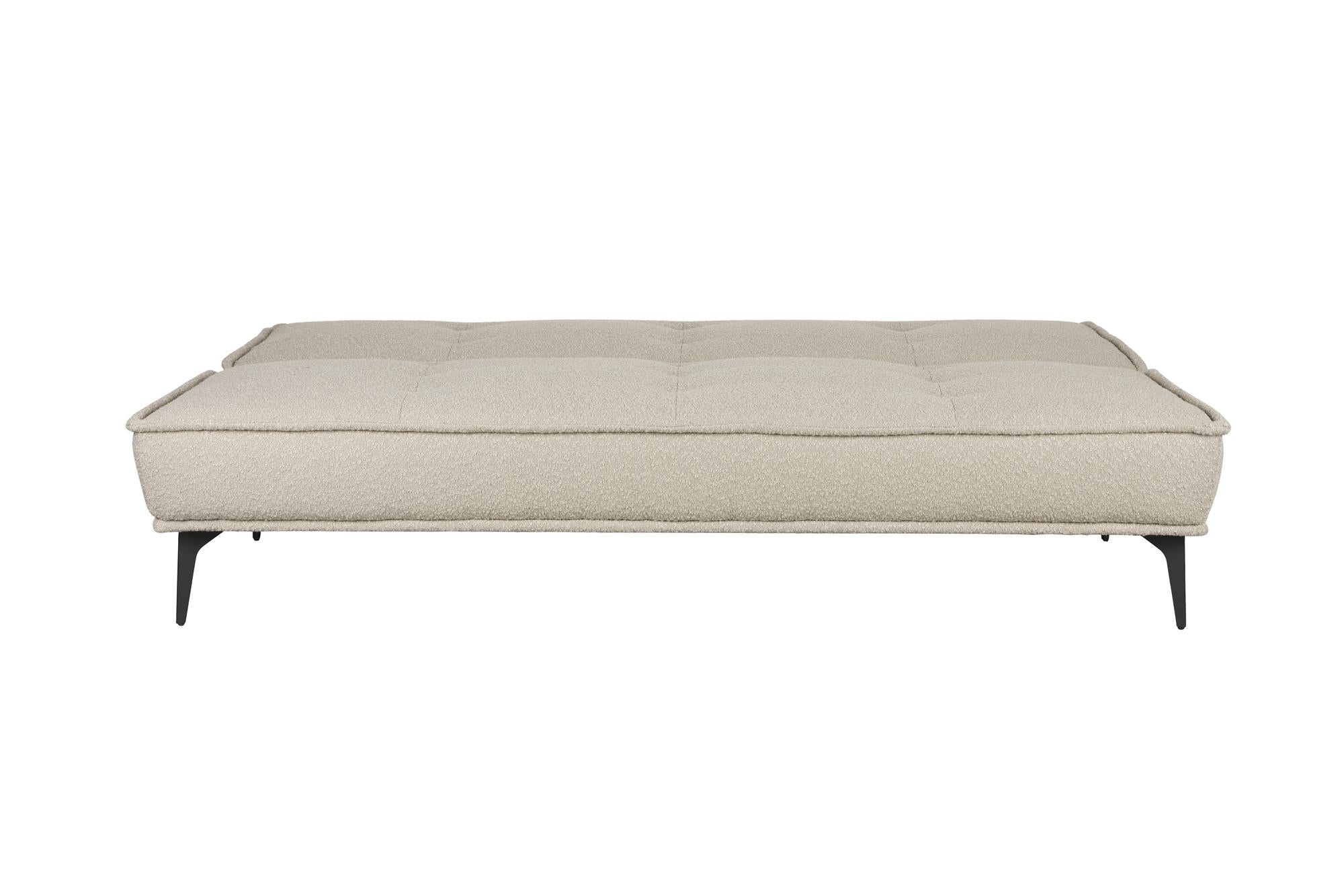 Ausziehbares Sofa CIELKE beige mit schwarzem Gestell