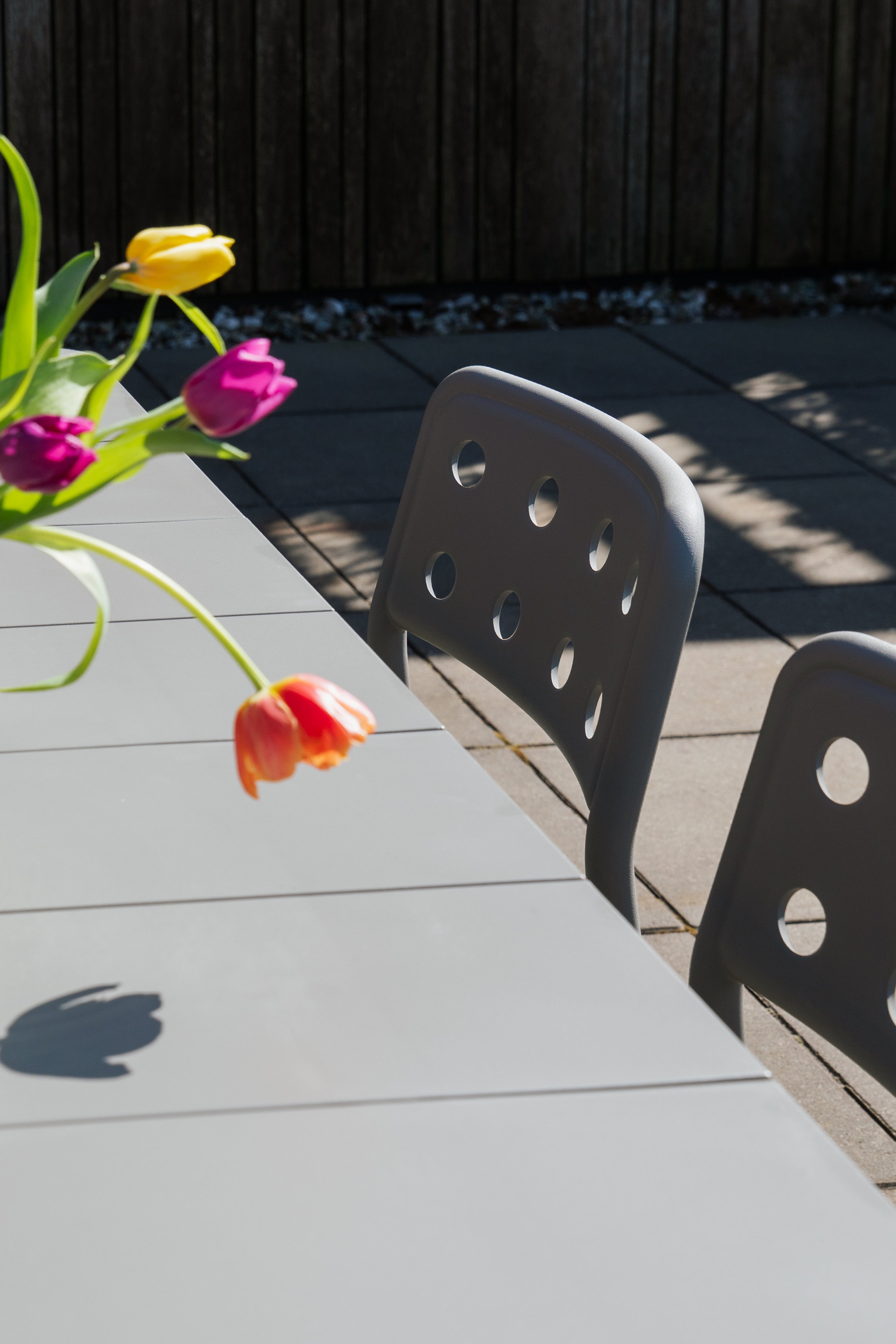 Tuin tafel ALBAN grijs