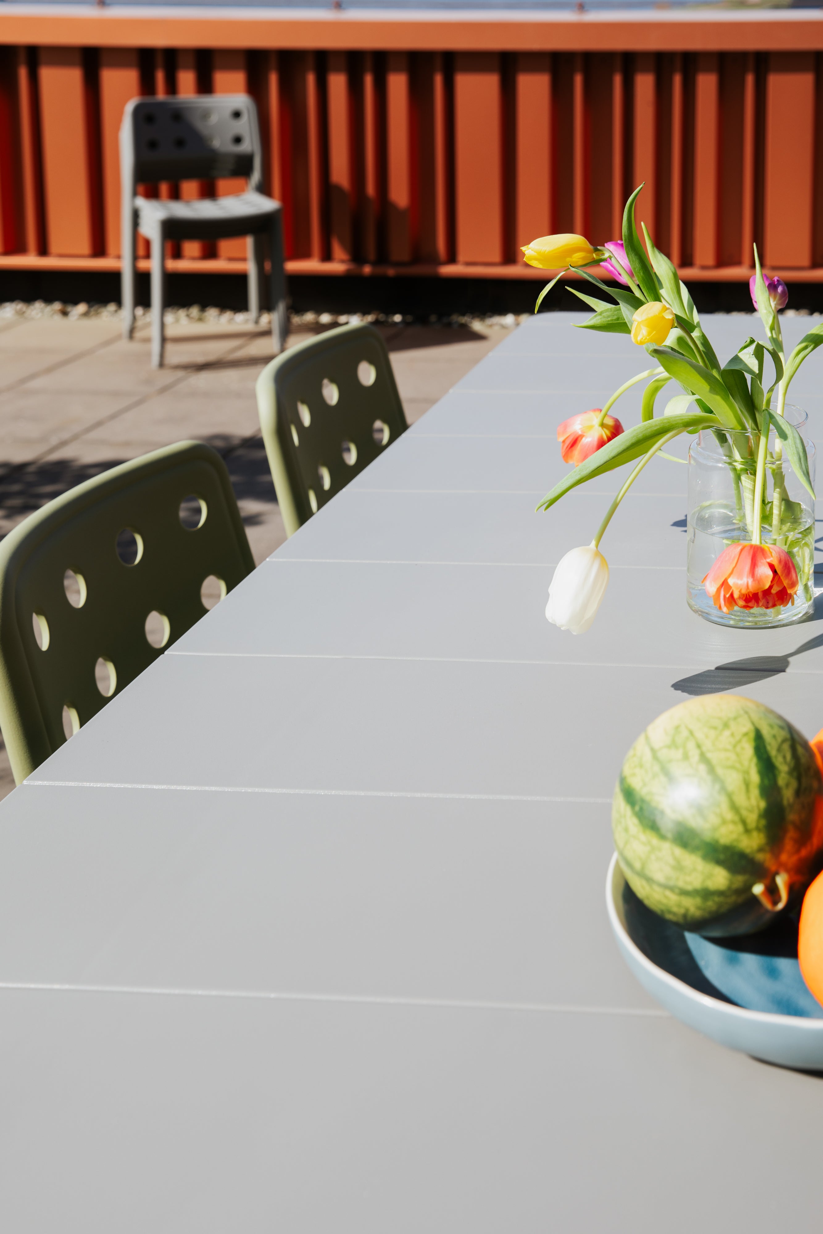 Tuin tafel ALBAN grijs