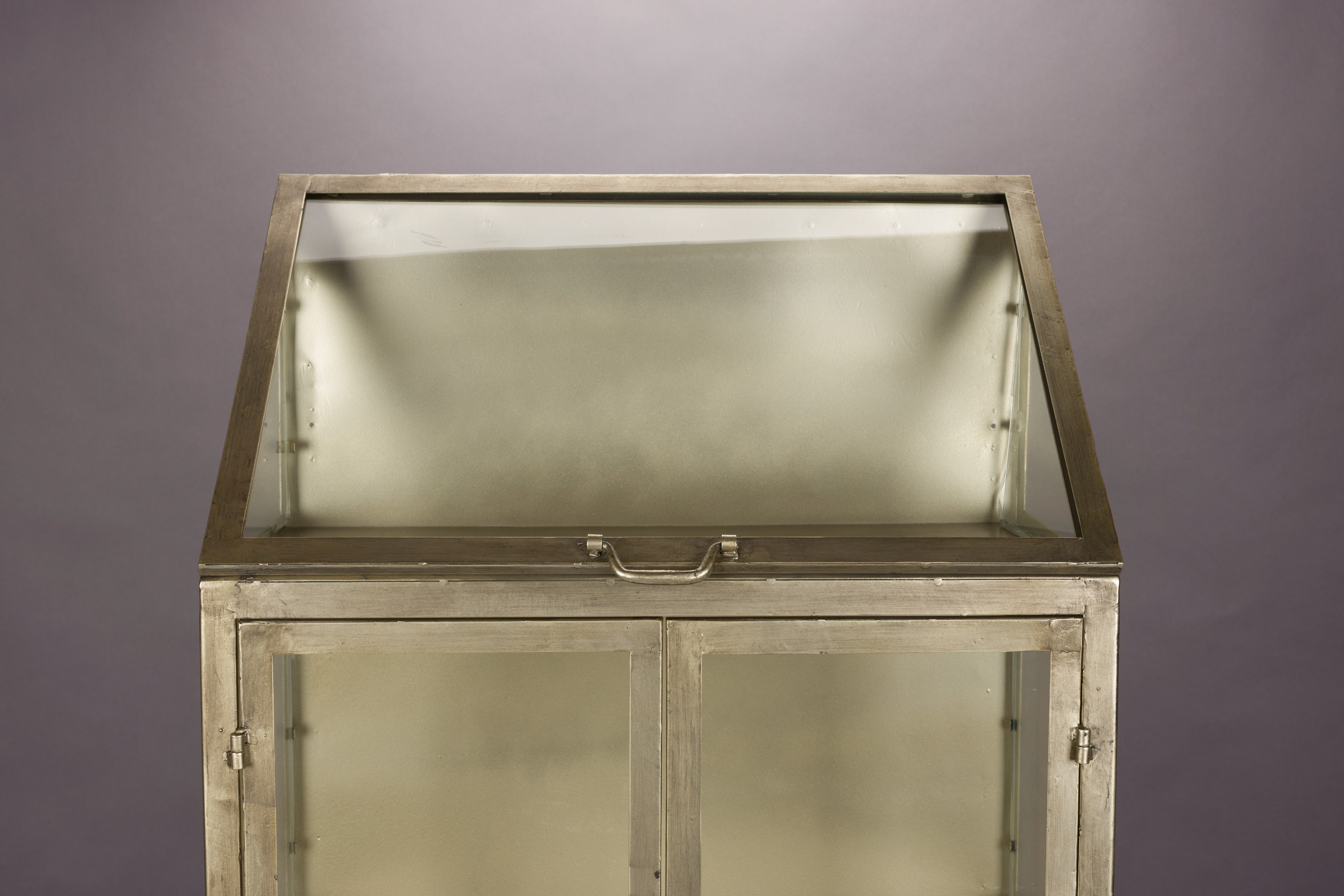 Industriële vitrine MONVISO antiek goud