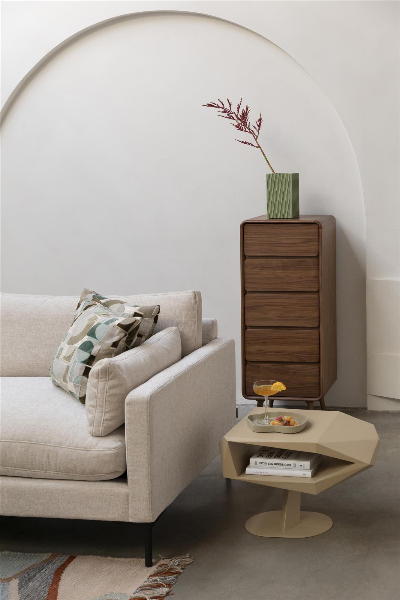 Beige bijzettafel NORTH