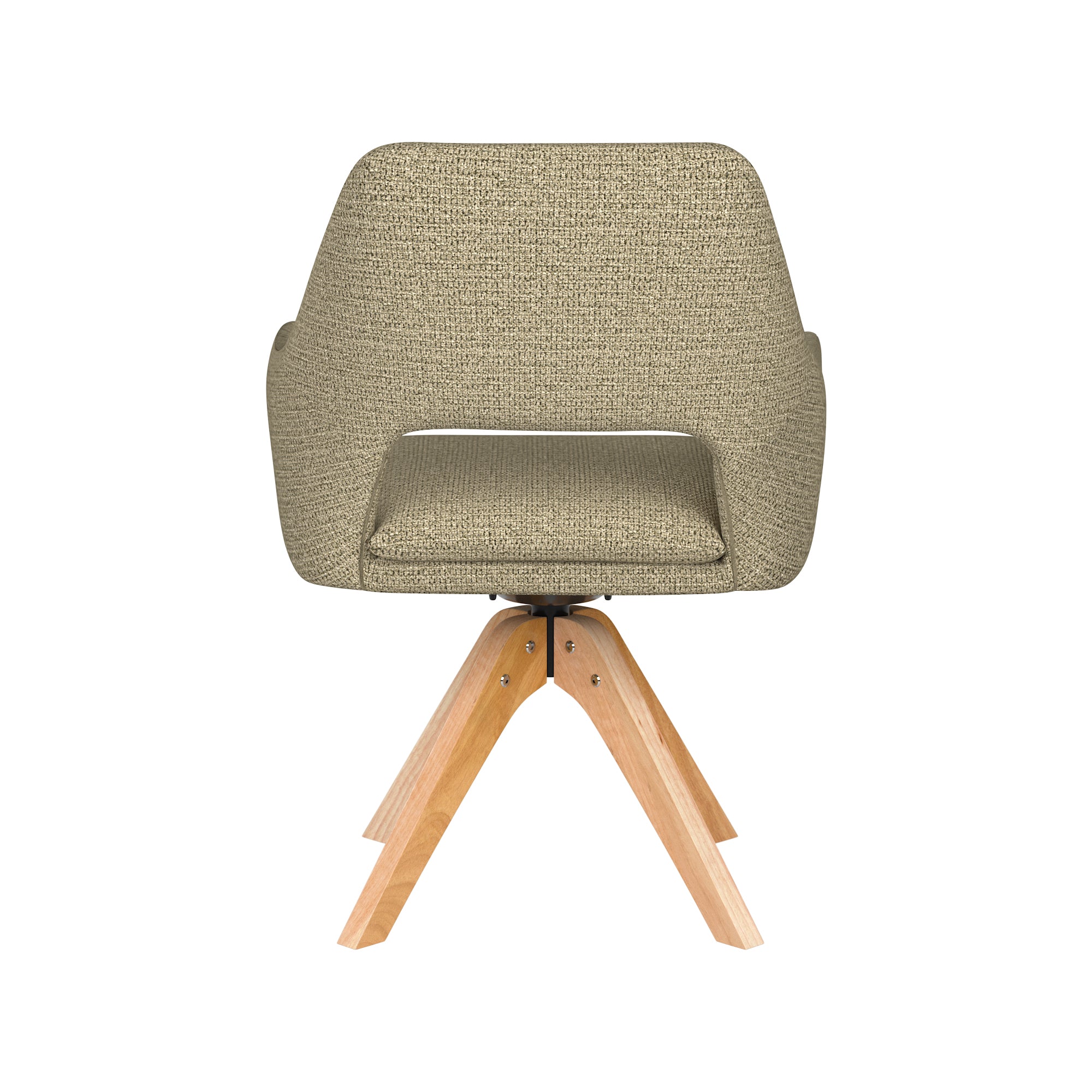 Drehstuhl MOS grün mit Holzfuß