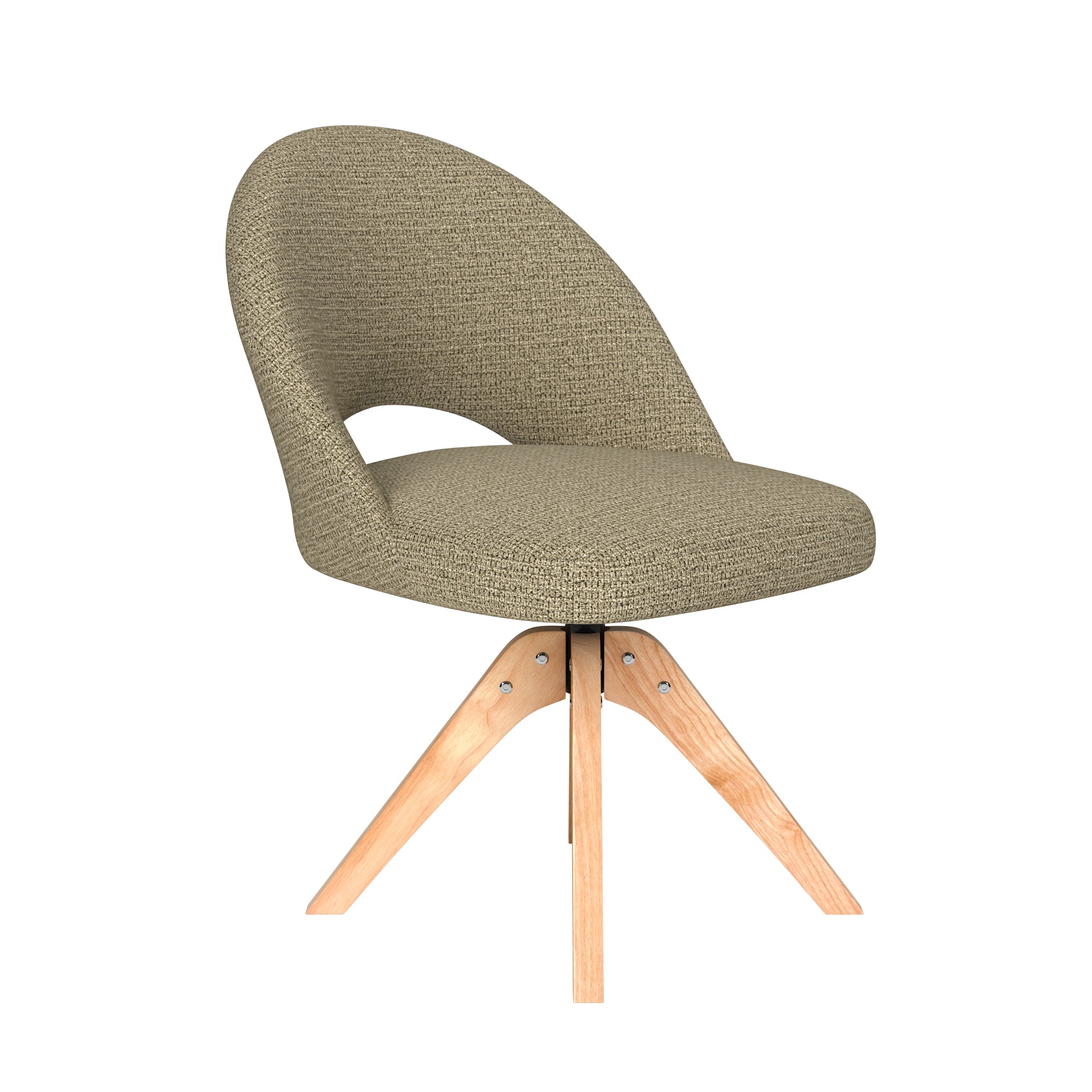 Drehstuhl MICK grün mit Holzfuß