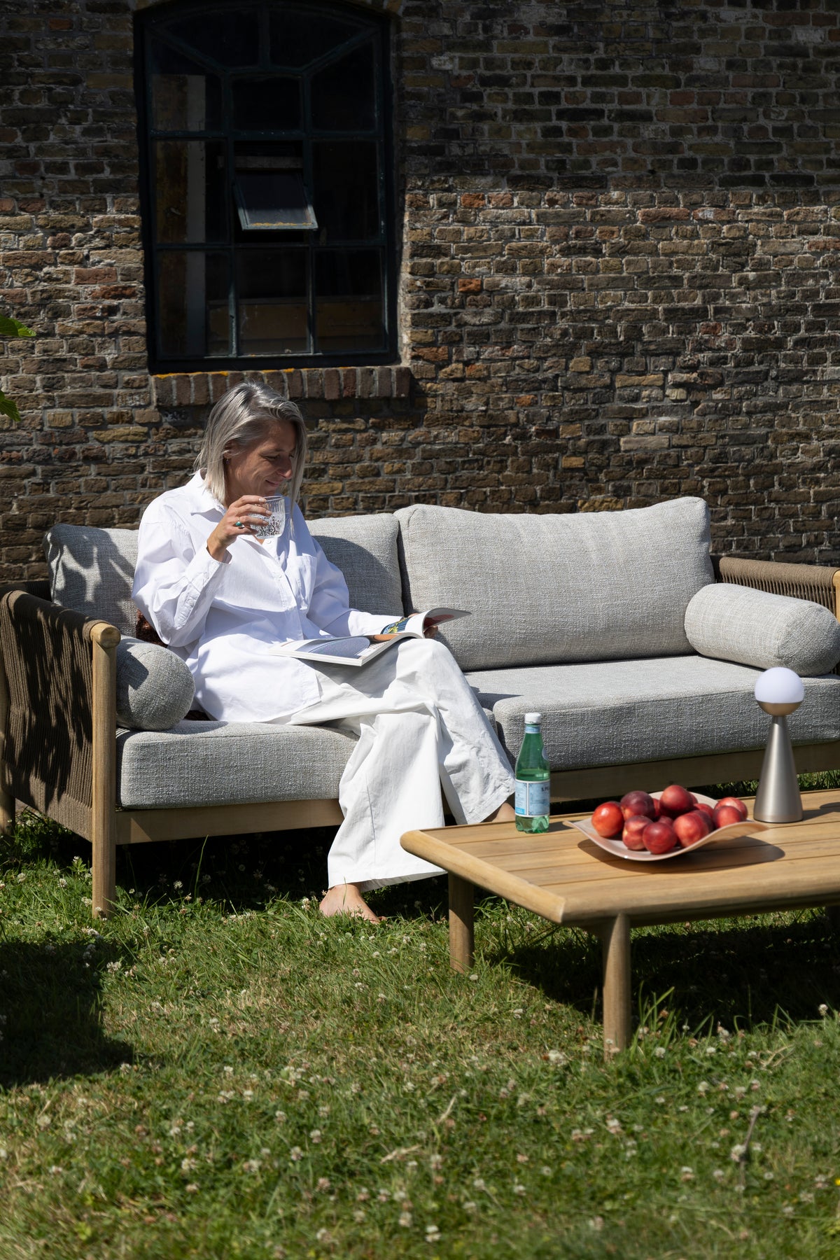 Tuinset OASIS grijs met acaciahout
