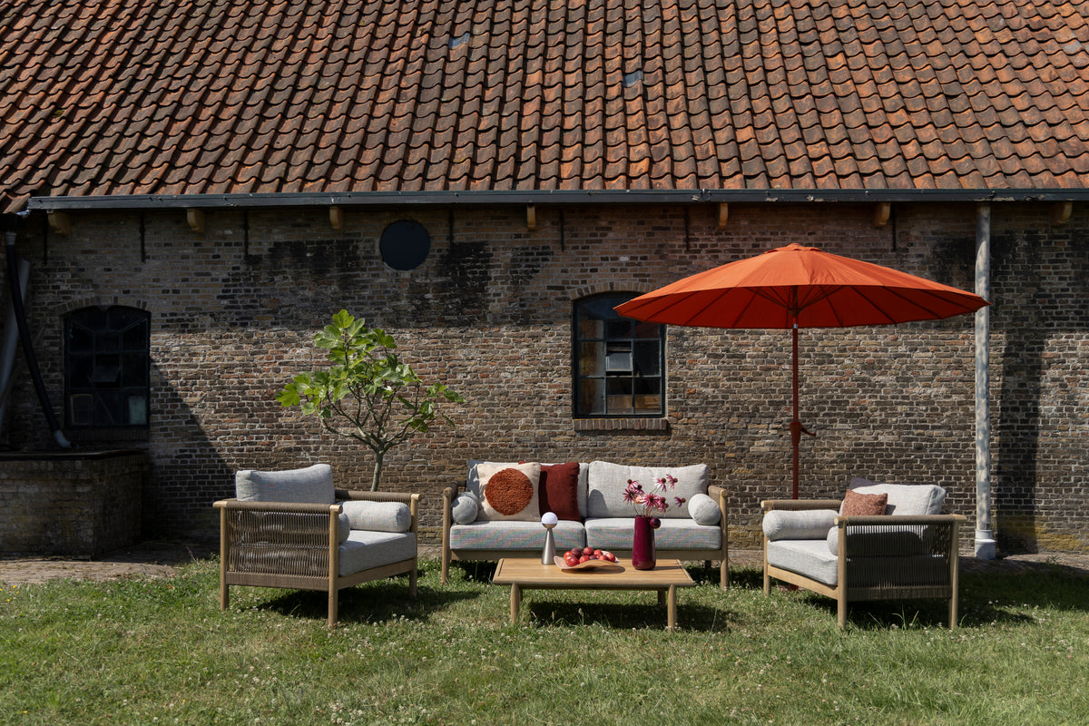 Grijze OASIS tuinmeubelset met acaciahout