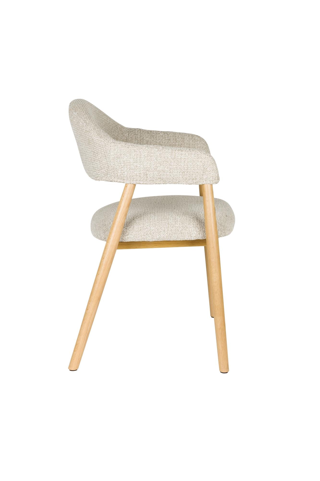 Stuhl INDY hellbraun mit Holzgestell