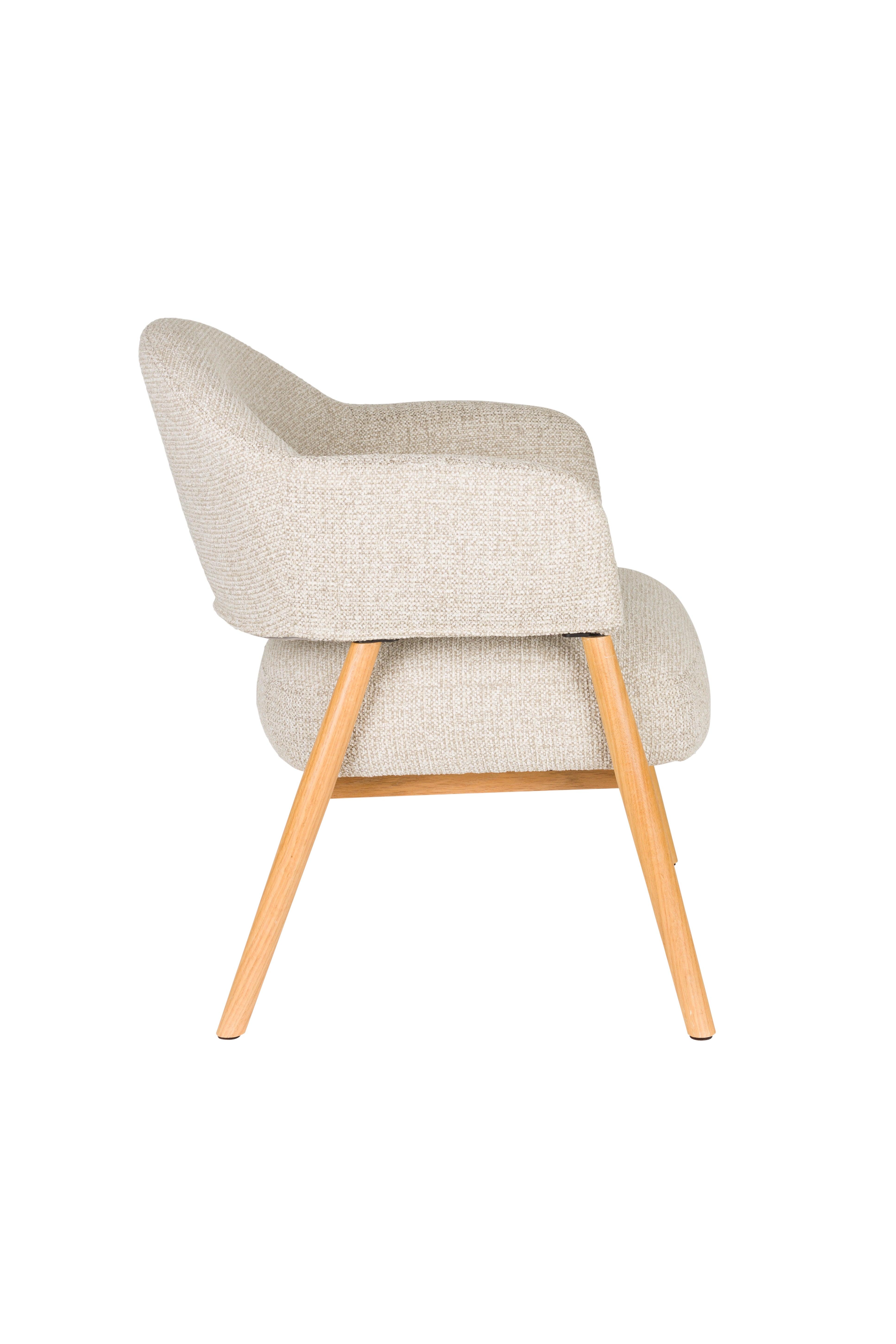 Sessel INDY beige mit Holzgestell