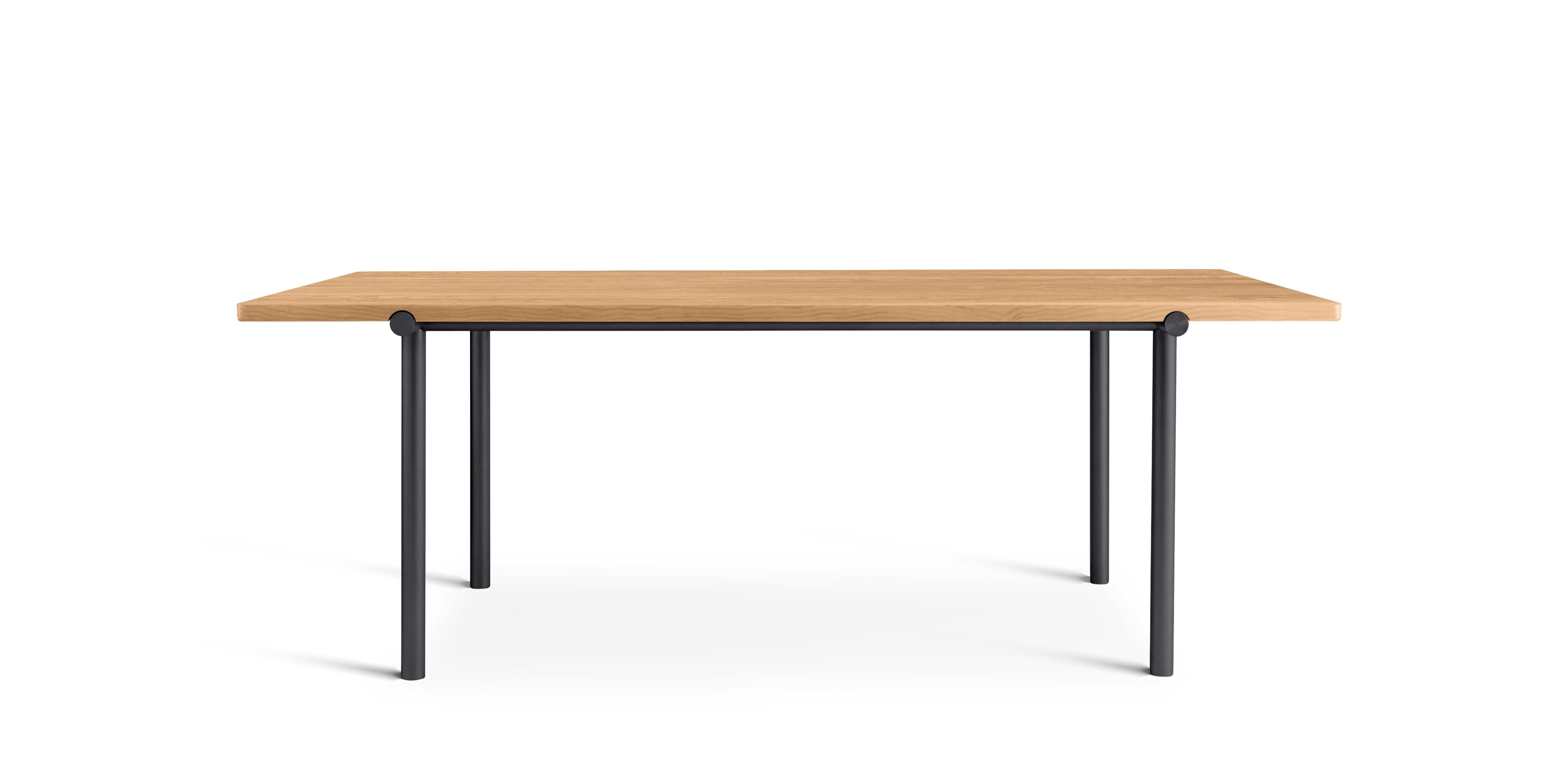 Tisch TUBBY TUBE Eiche mit schwarzem Gestell
