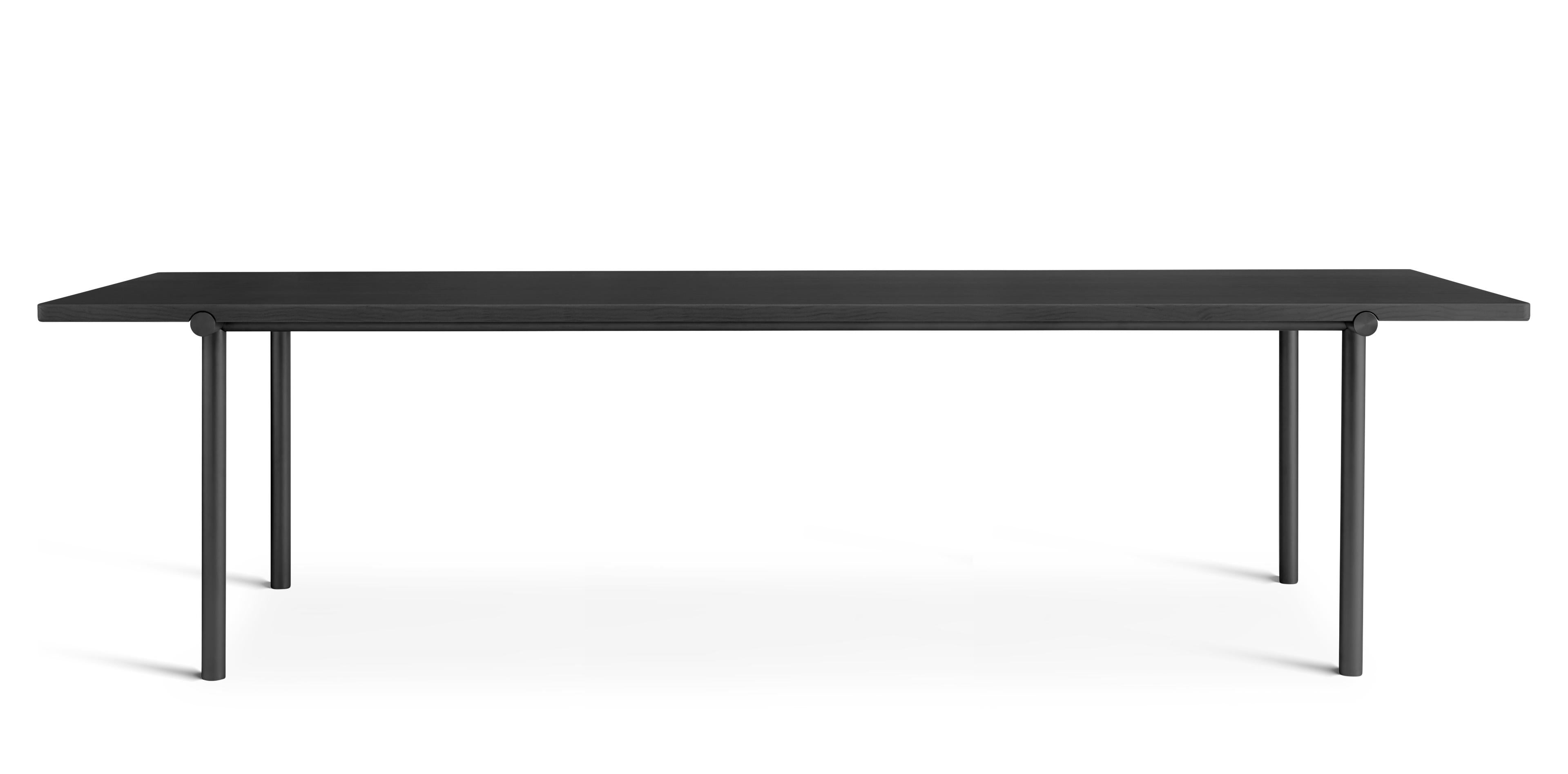 Zwarte TUBBY TUBE tafel met zwarte basis