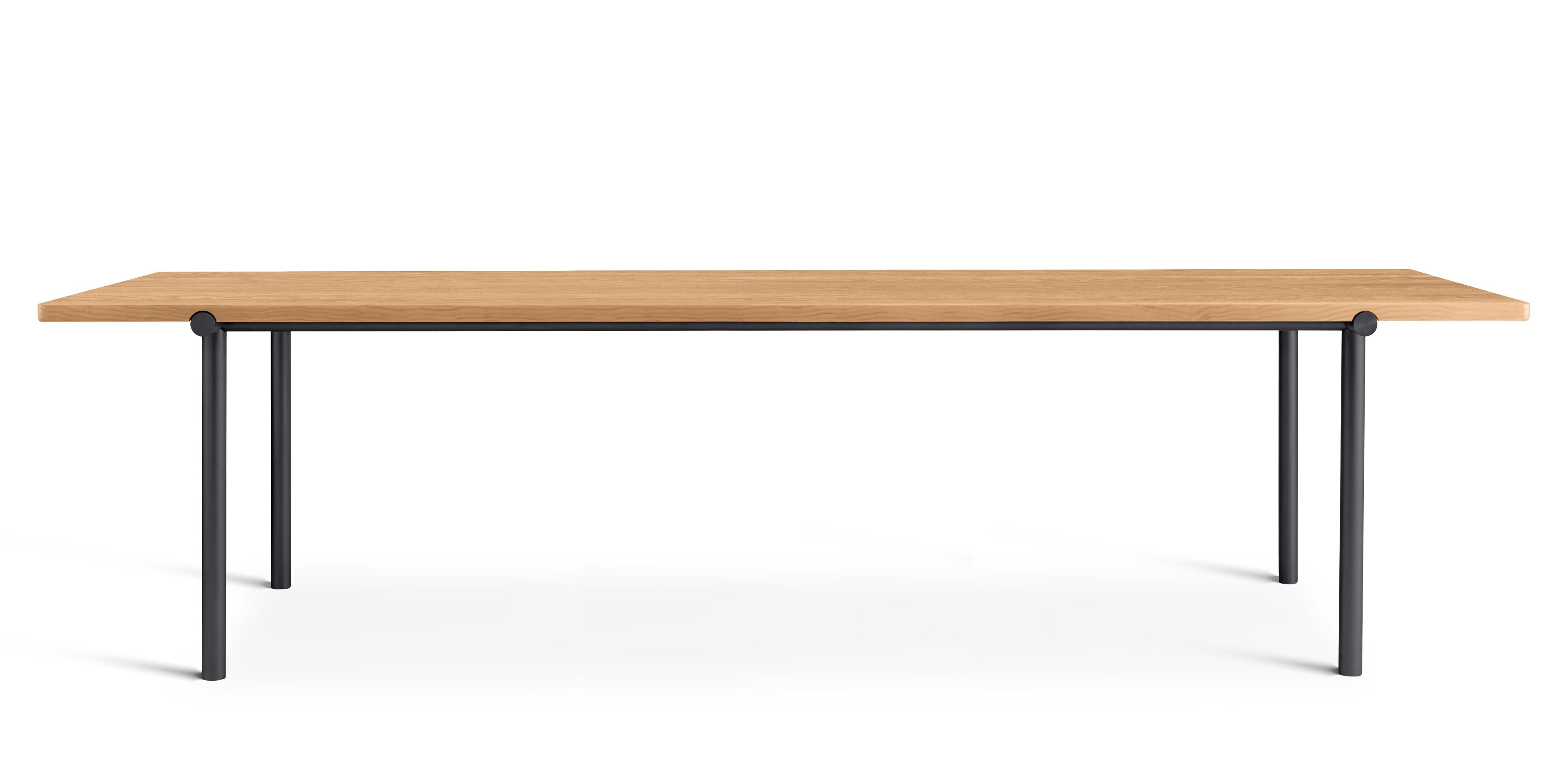 Tisch TUBBY TUBE Eiche mit schwarzem Gestell