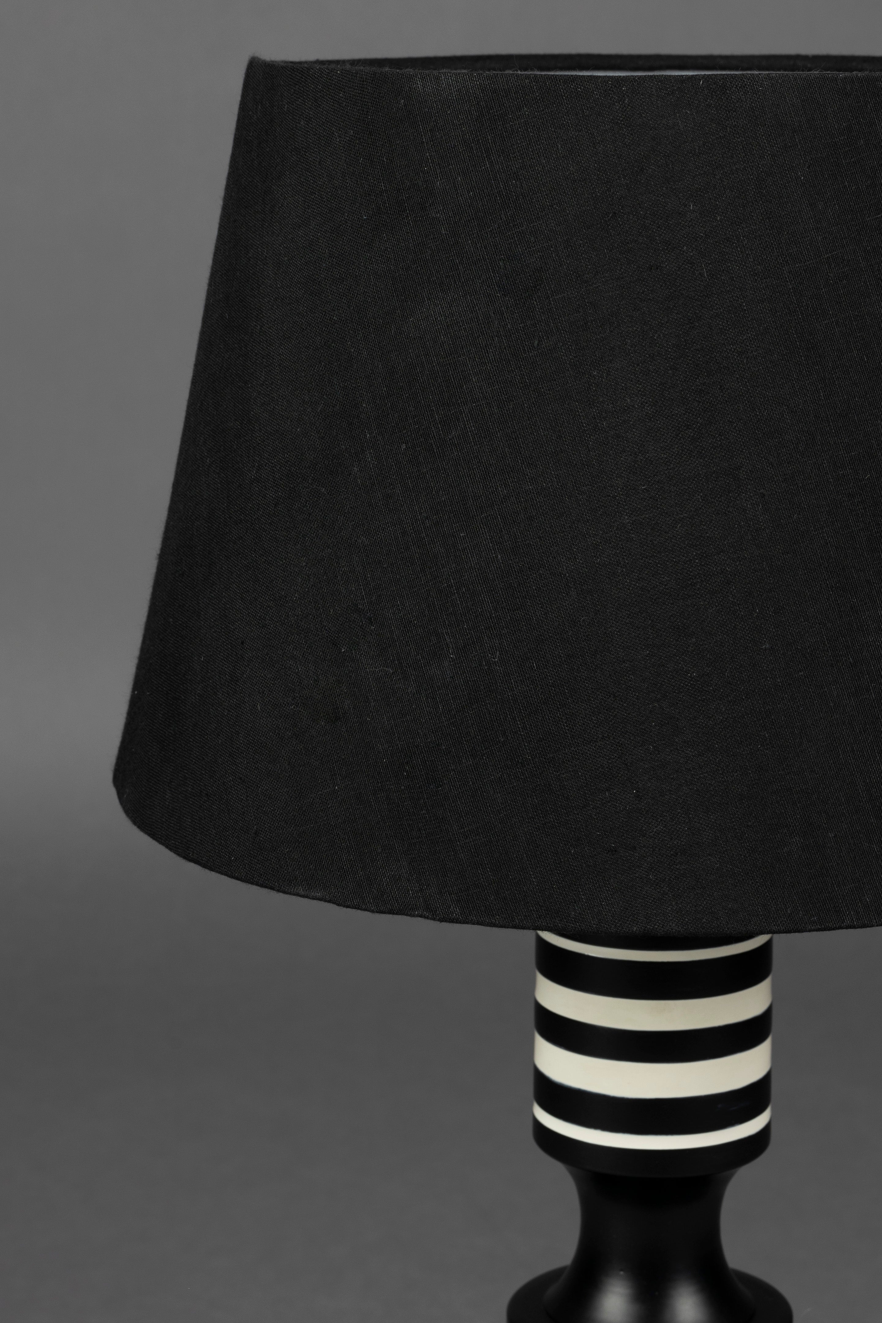 Tafellamp VIRGIL zwart met witte afwerking