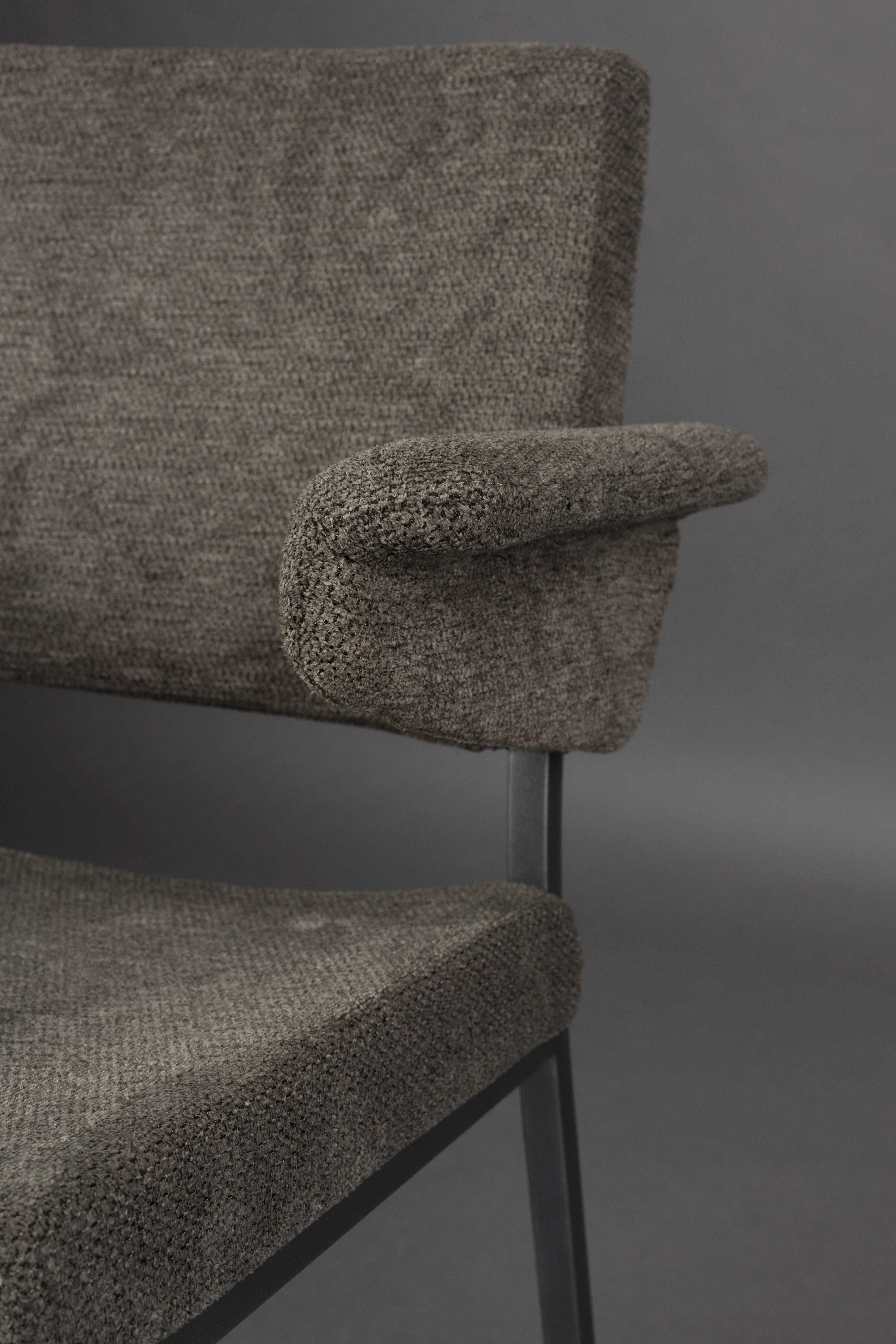 Stoel PORTLAND grijs met donkergrijze basis