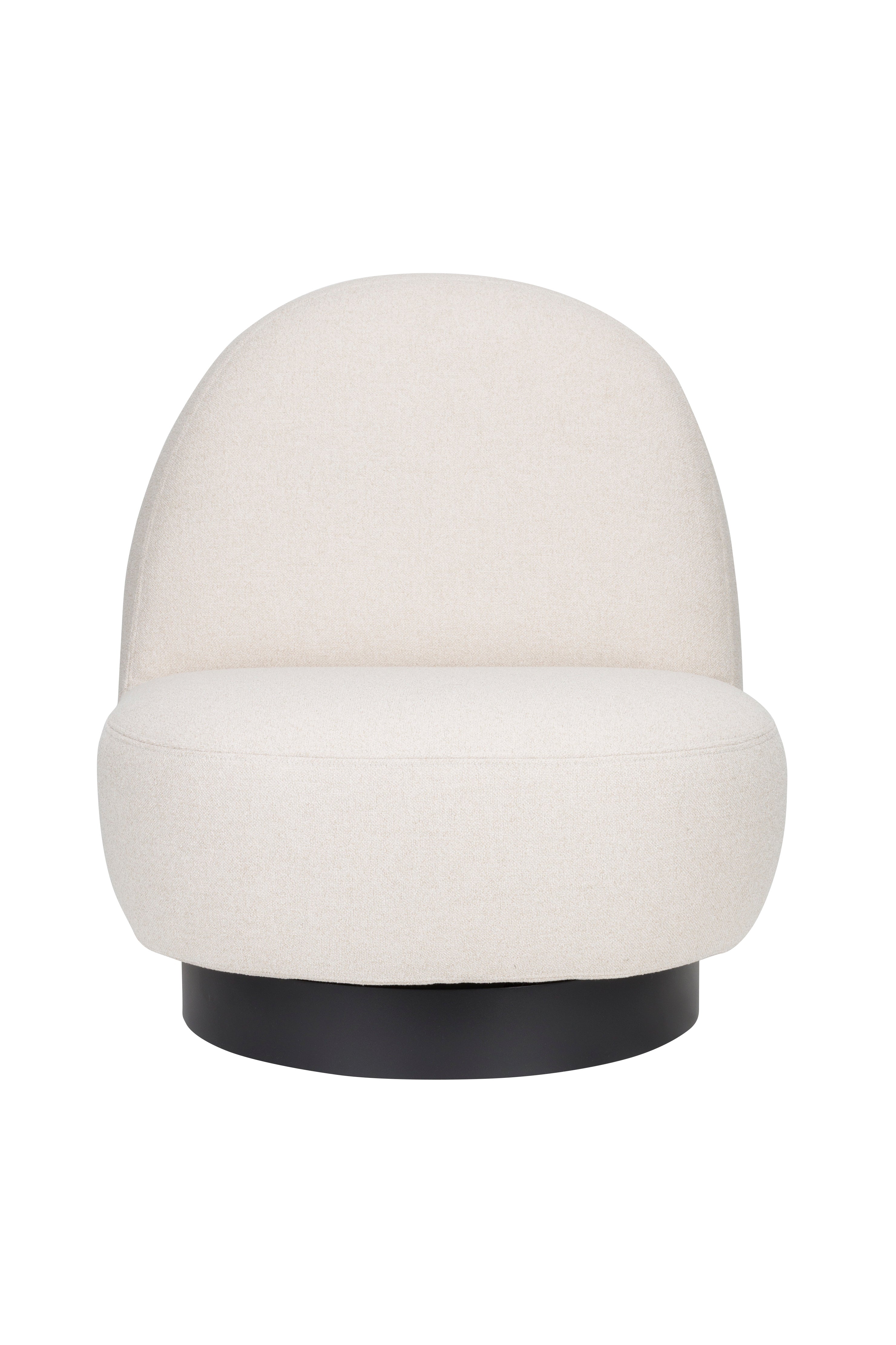 Fauteuil EDEN latte met zwarte basis