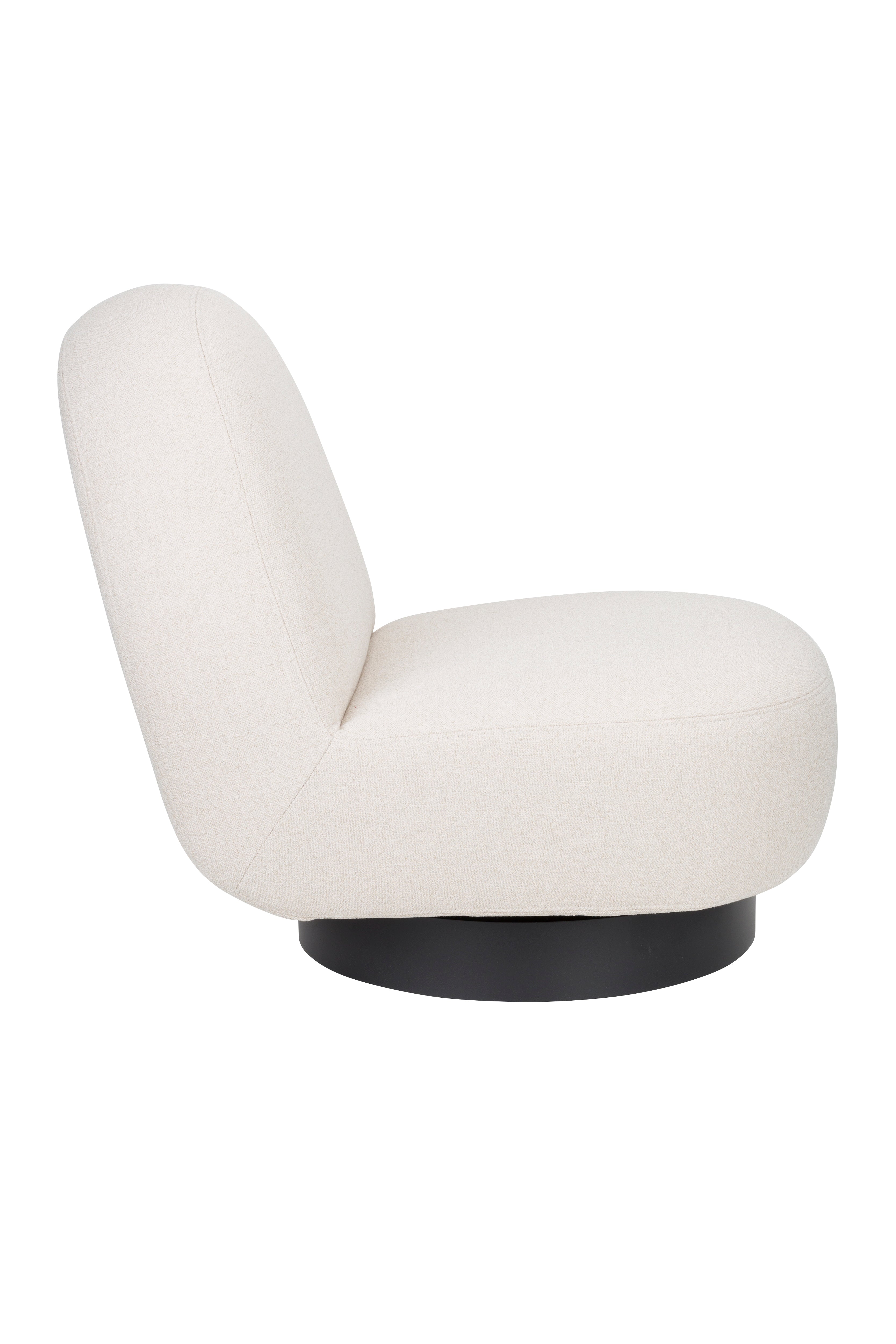 Fauteuil EDEN latte met zwarte basis