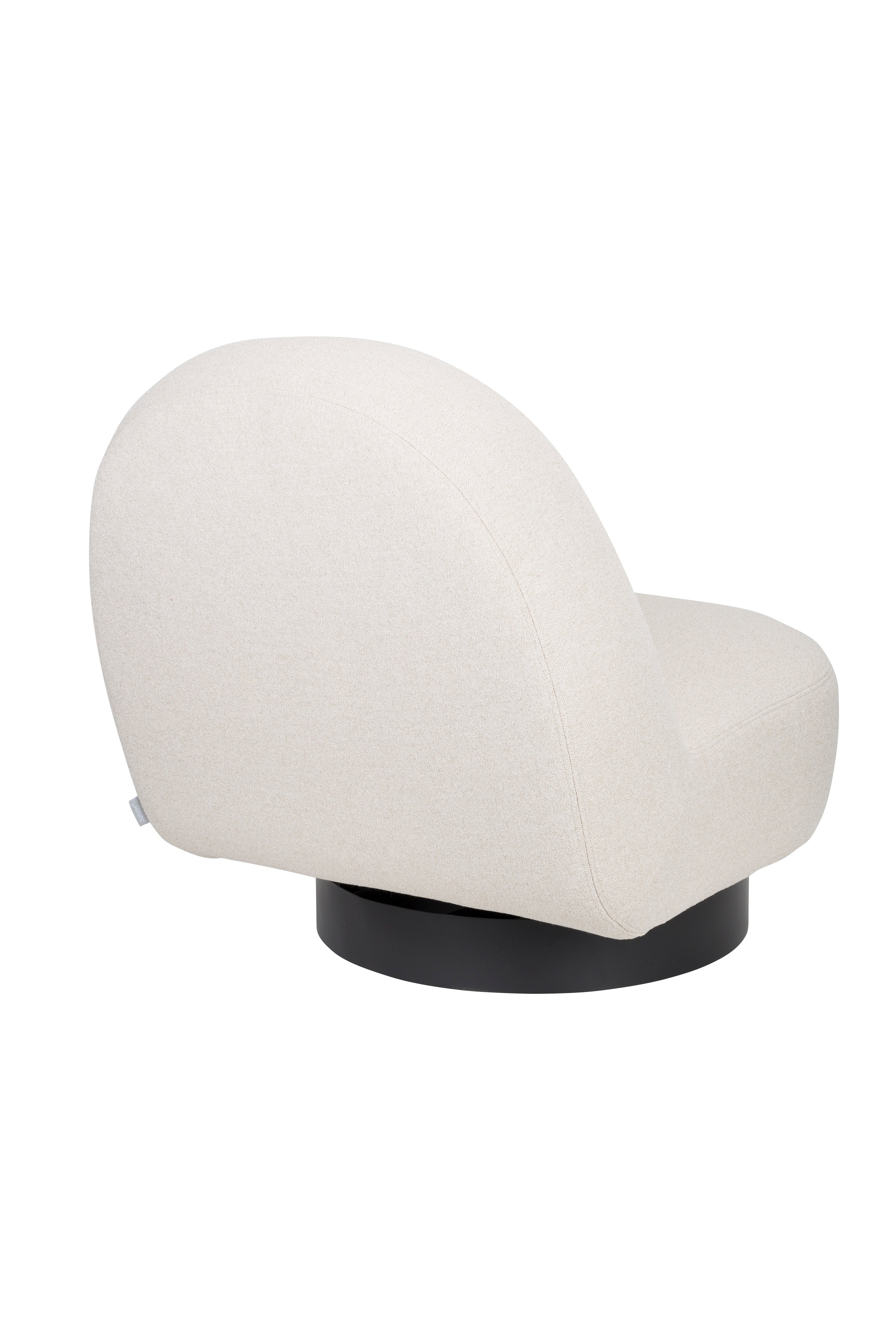 Fauteuil EDEN latte met zwarte basis