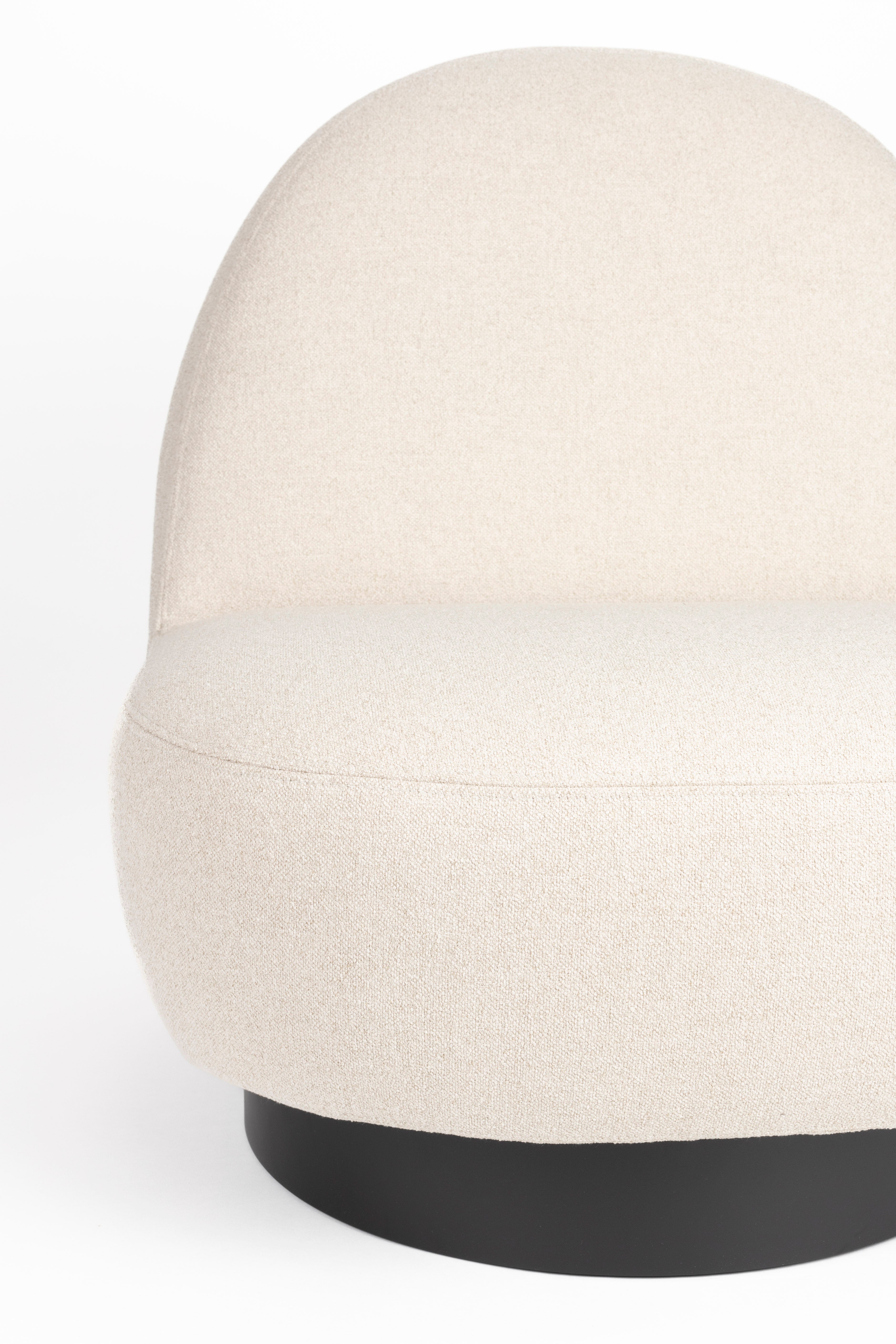 Fauteuil EDEN latte met zwarte basis