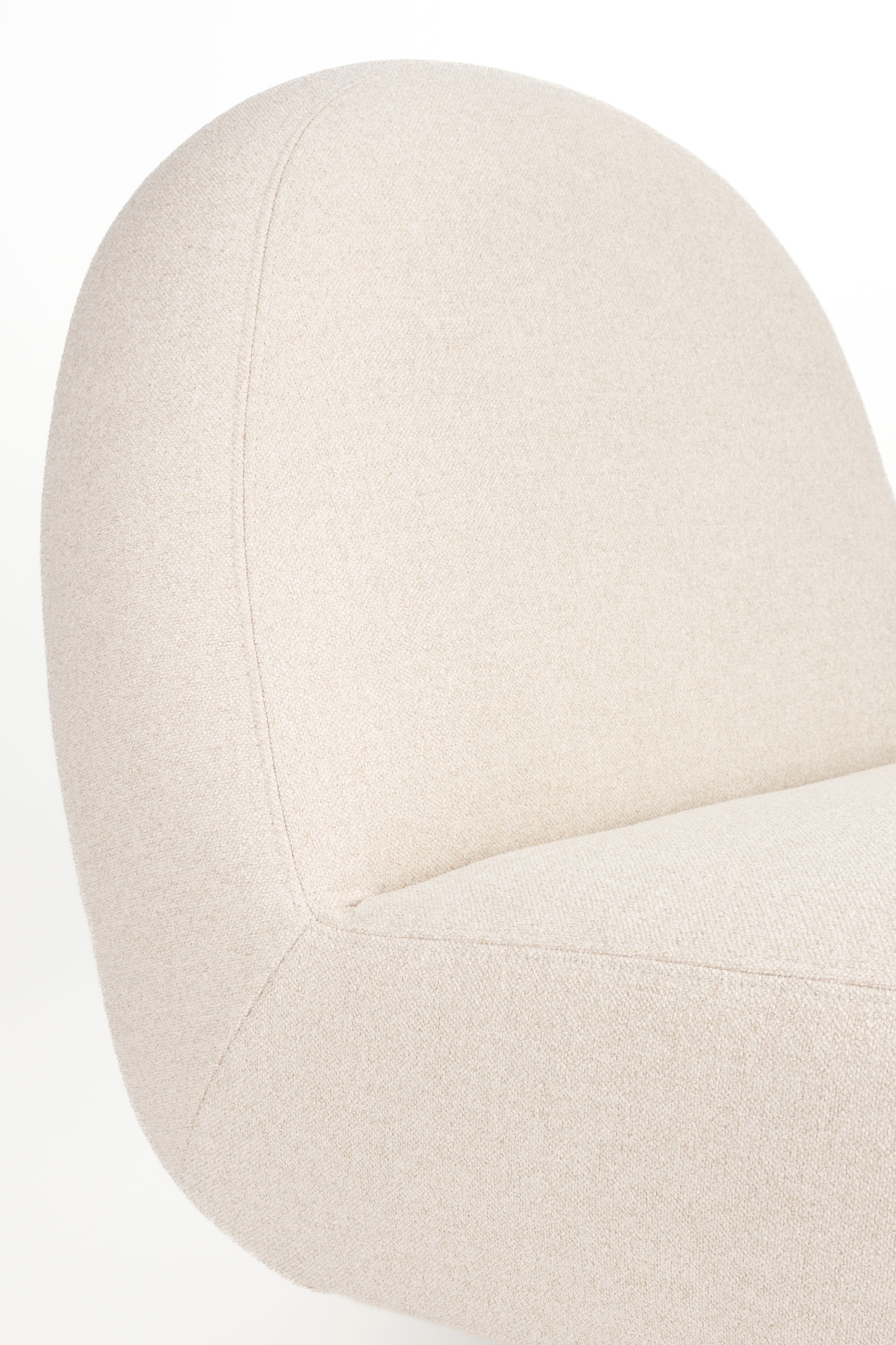 Fauteuil EDEN latte met zwarte basis