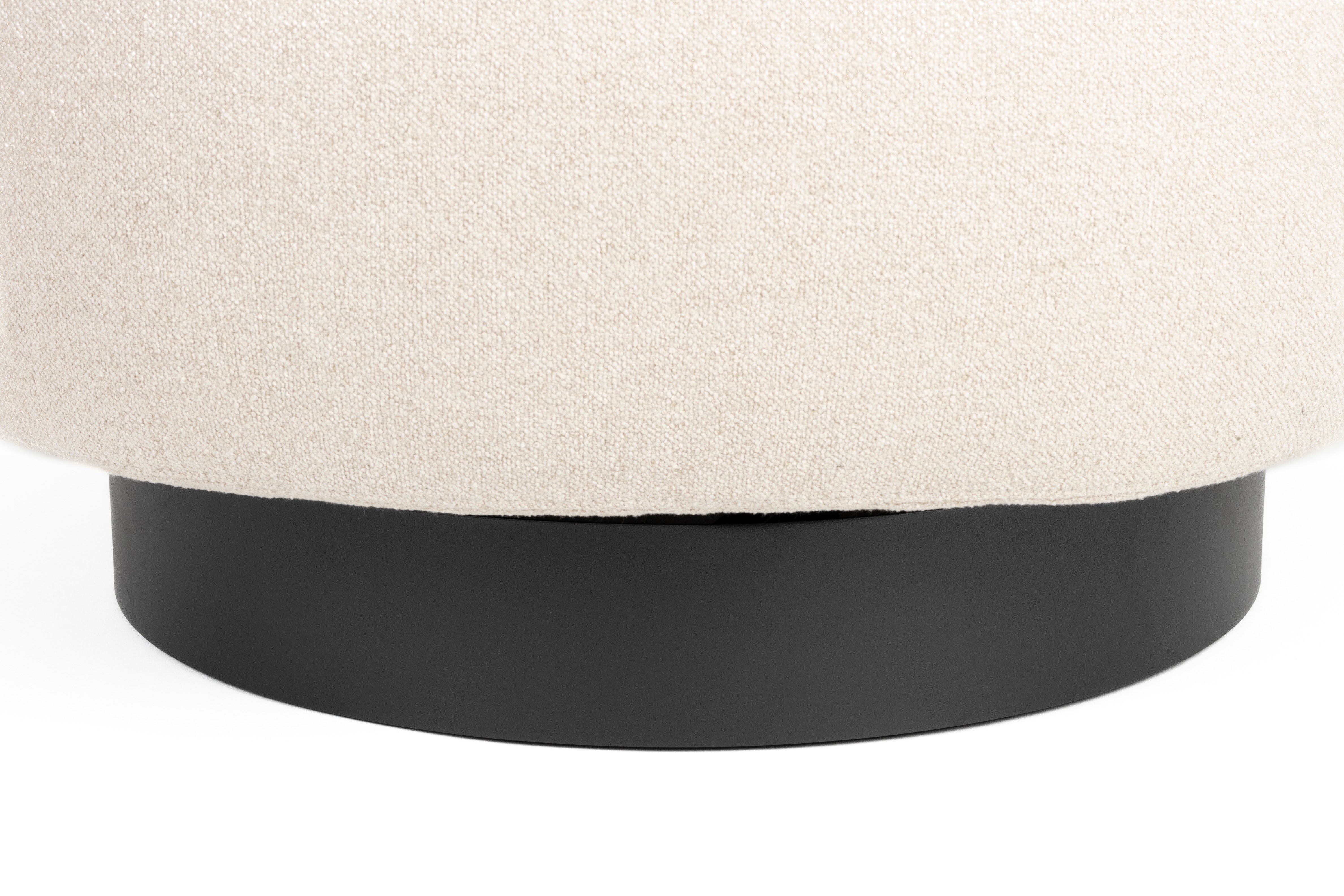 Fauteuil EDEN latte met zwarte basis