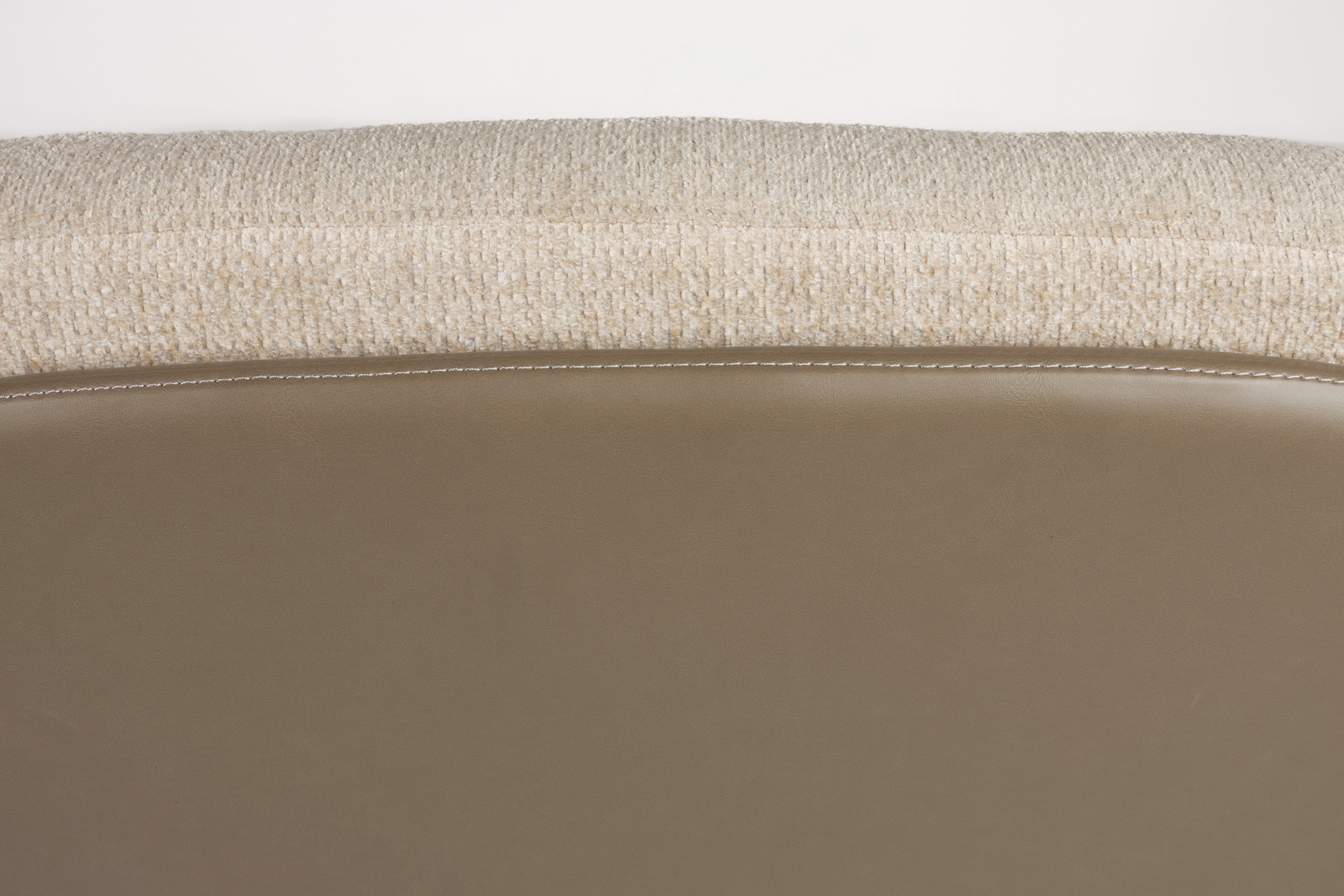 BENJAMIN armchair beige eco-leather with beige base