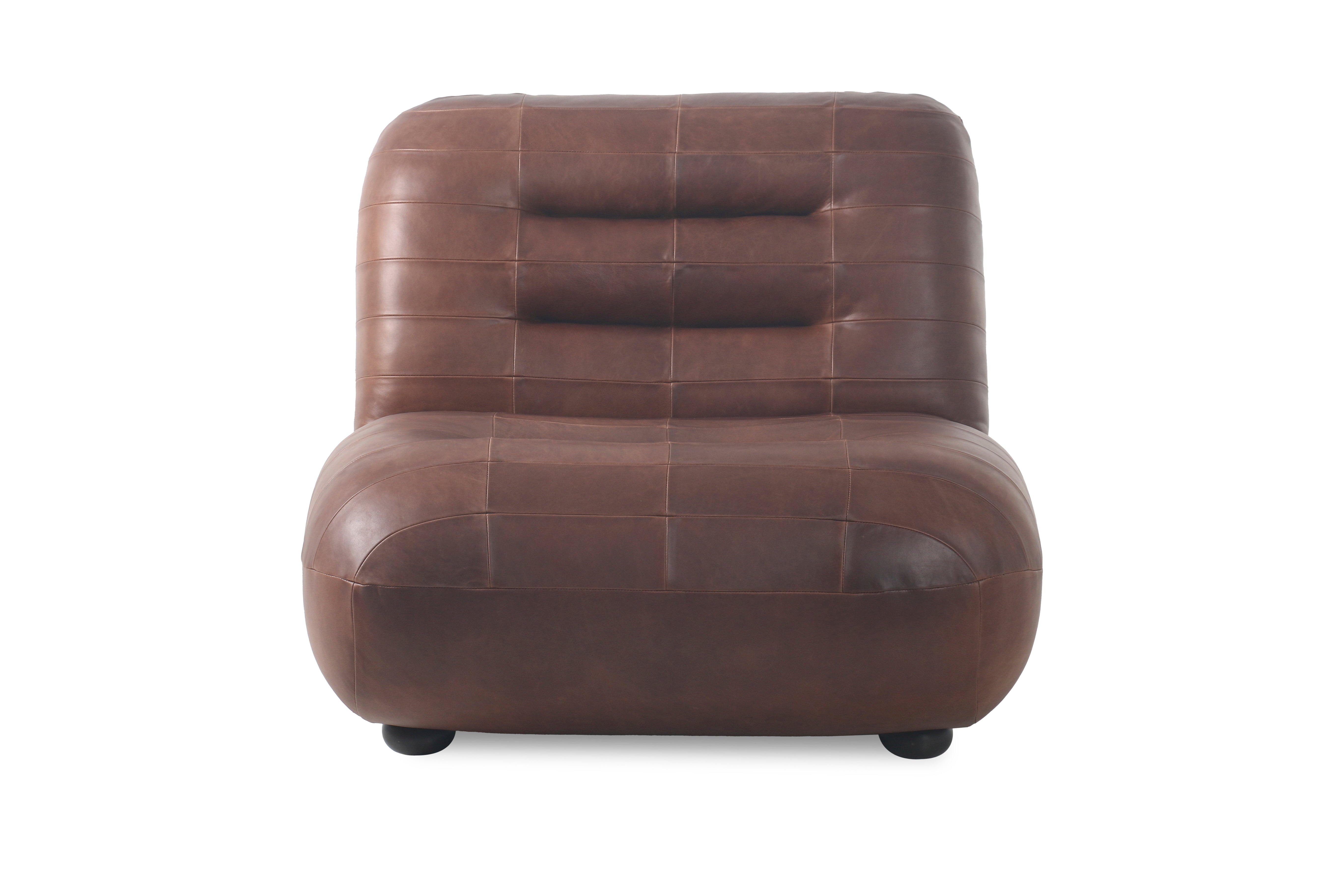WYATT WAX Armchair Chocolate Leather