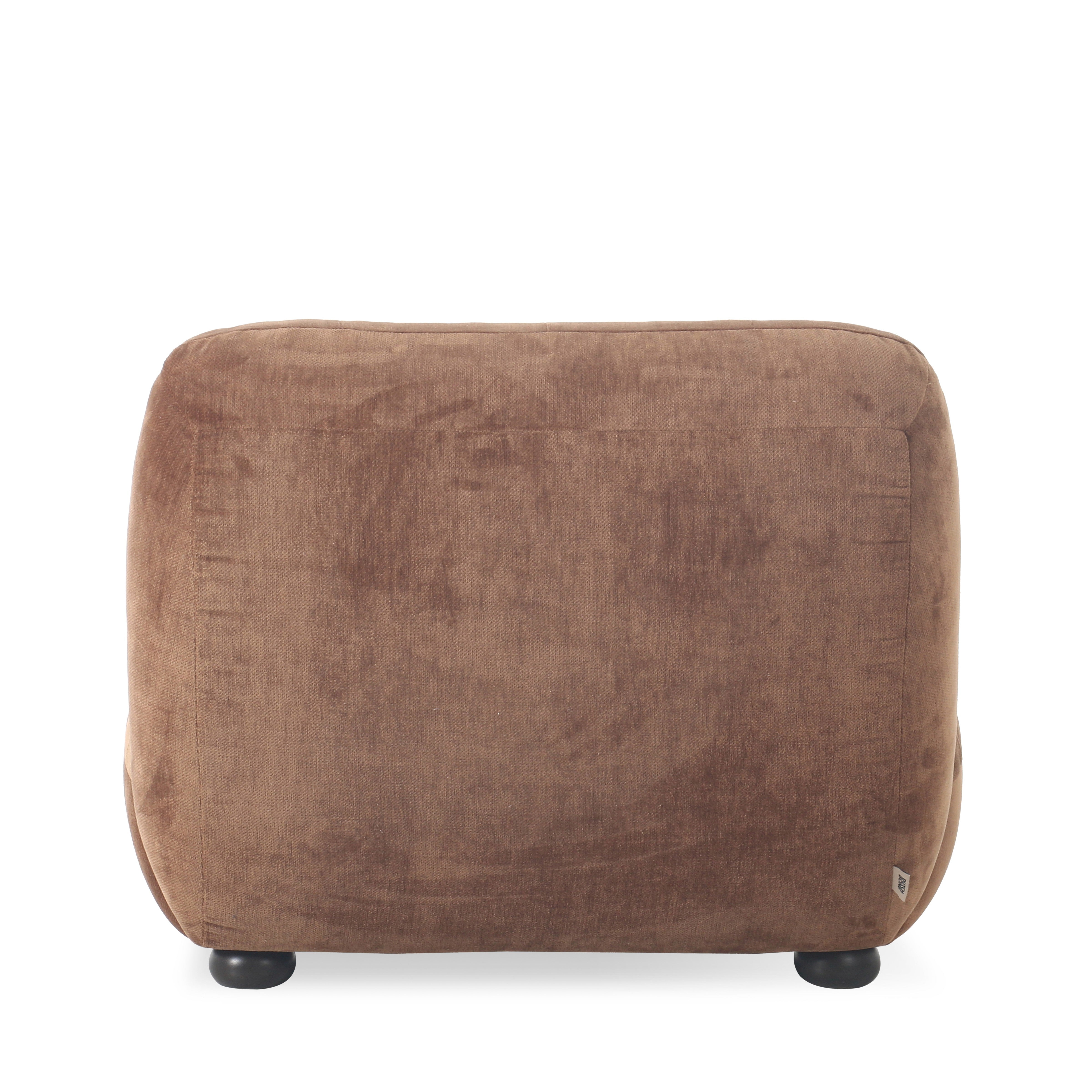 Fauteuil WYATT cognac fluweel